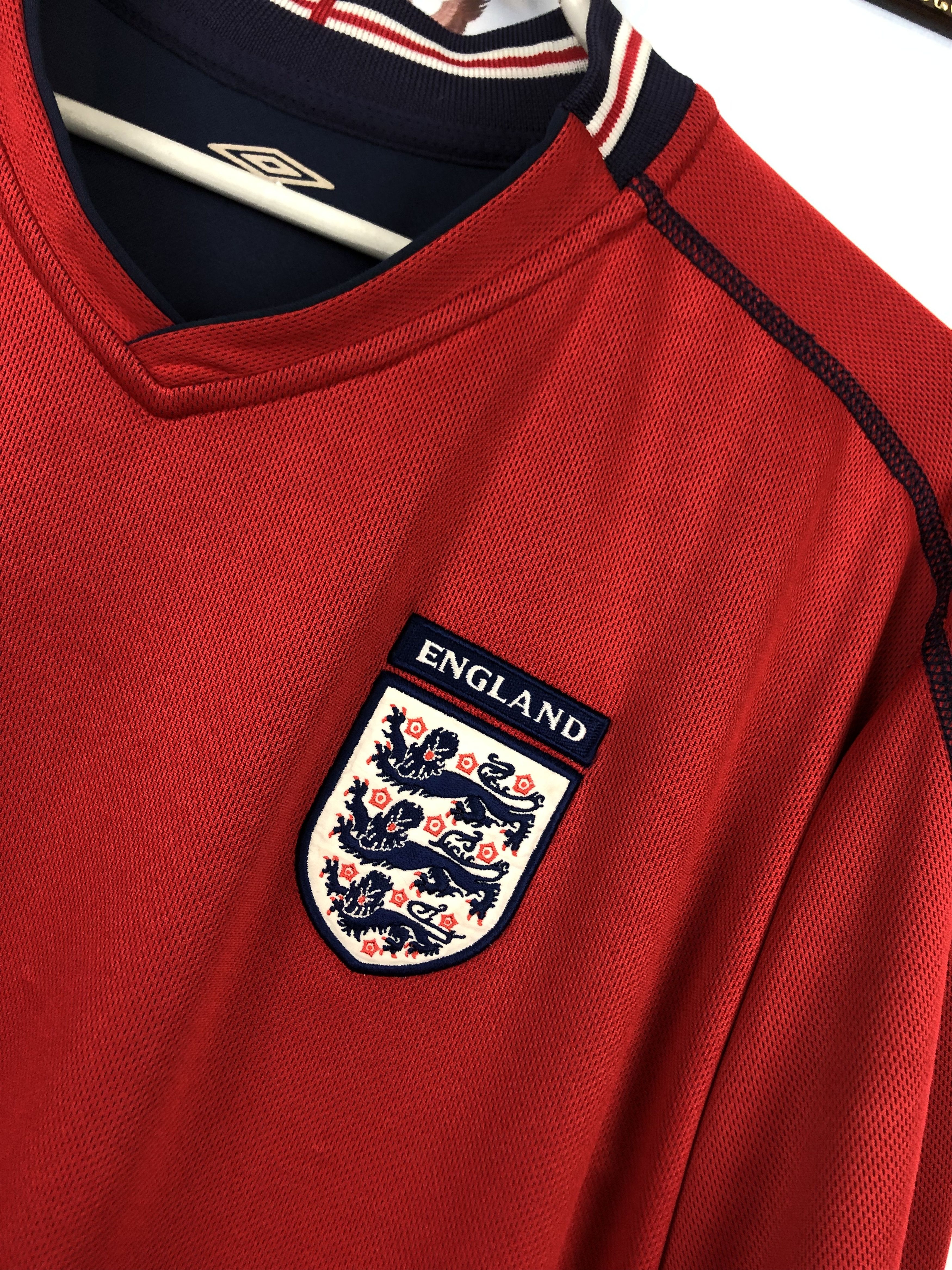 Umbro × Vintage England football shirt 2002 Reversible Long Sleeve Jersey Size US L / EU 52-54 / 3 - 5 Thumbnail