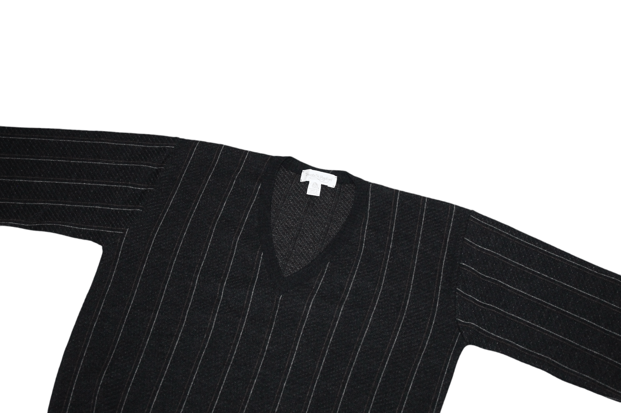Tricots St. Raphael Tricots St. Raphael Pure New Wool V-neck Cable Knit Sweater Size US L / EU 52-54 / 3 - 5 Thumbnail