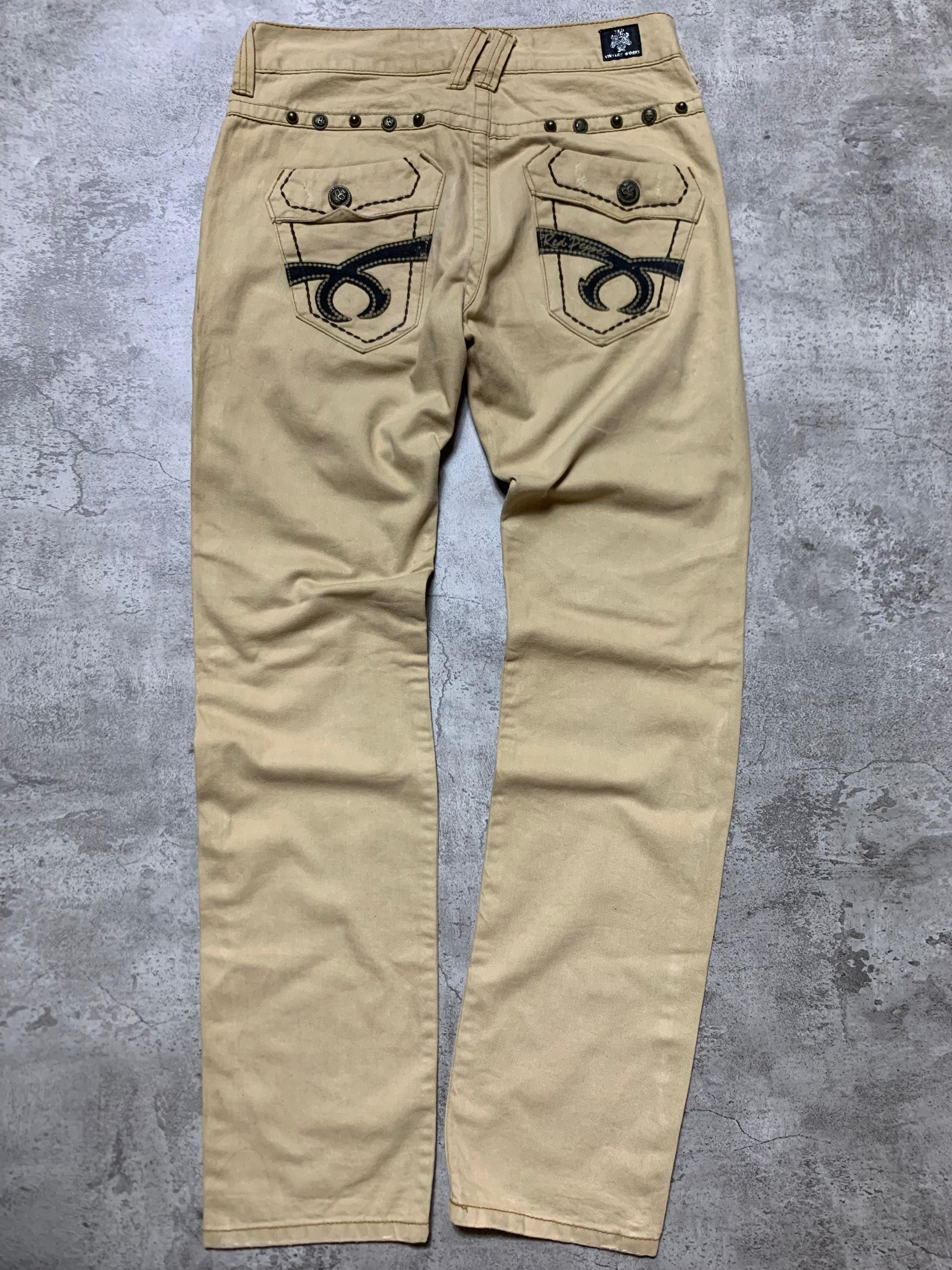 Japanese Brand Redpepper - Distressed Skulls Studded Jeans Pants Size US 34 / EU 50 - 10 Thumbnail
