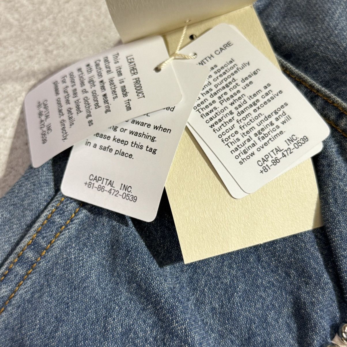 Kapital Kapital Carpenter Gemstone Studded Denim Shorts Size US 38 / EU 54 - 6 Thumbnail