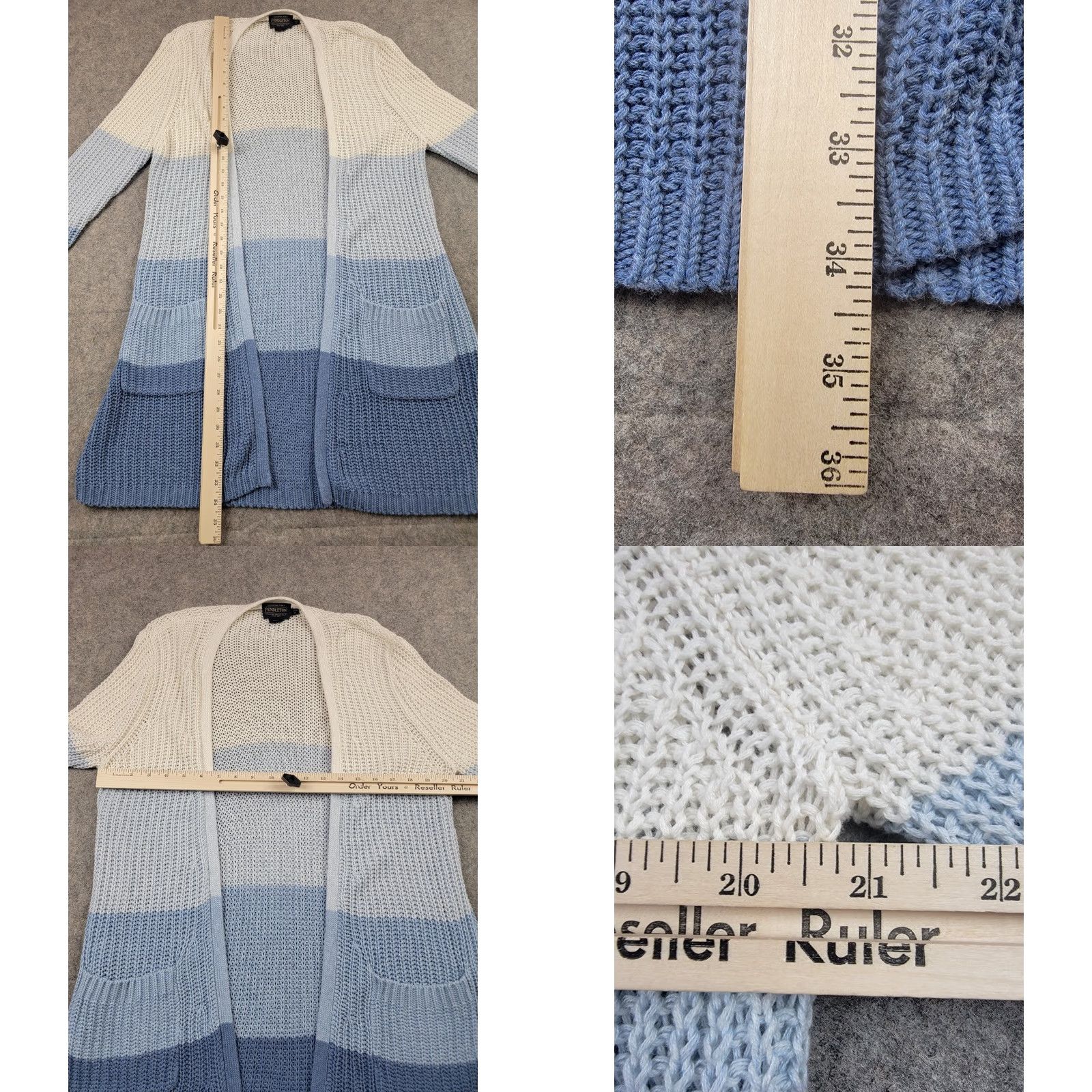 Pendleton Pendleton Duster Sweater Cardigan Womens Petite Medium Multicolor Knit Wool Cotton Long Sleeve Pockets Fall Winter Size M / US 6-8 / IT 42-44 - 8 Thumbnail