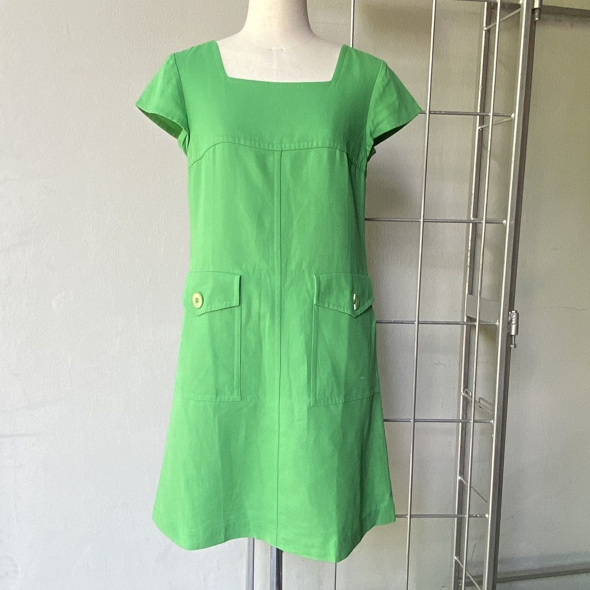 yves saint laurent green dress YVES SAINT LAURENT c. Fall 1967 Vintage Documented Brocade Dress – VINTAGE  VON WERTH main image 1