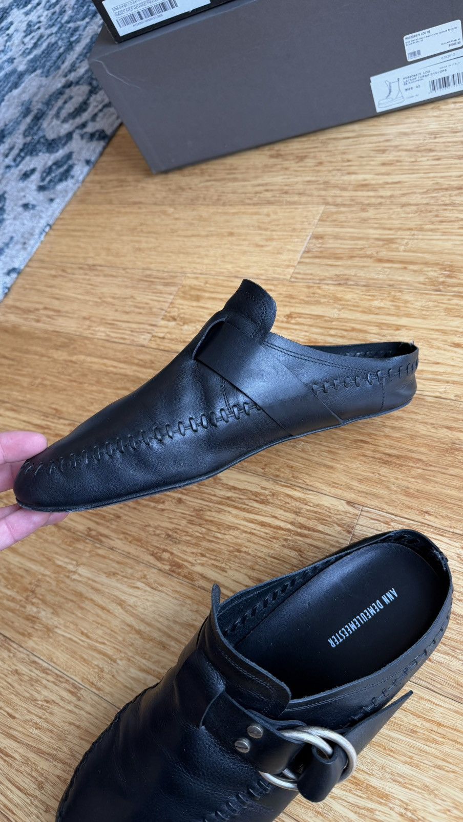 Ann Demeulemeester Ande Soft Rounded Toe Loafers Size US 9.5 / EU 42-43 - 3 Thumbnail