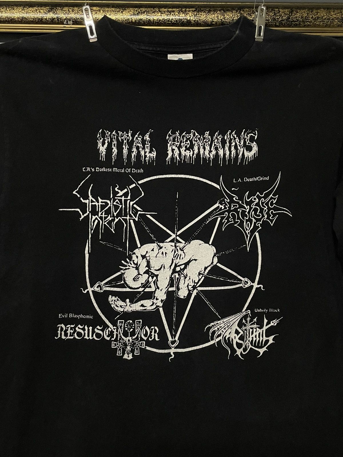 Vintage Vintage Late 1990s Vital Remains Og American Death Metal 666 Size US M / EU 48-50 / 2 - 3 Thumbnail