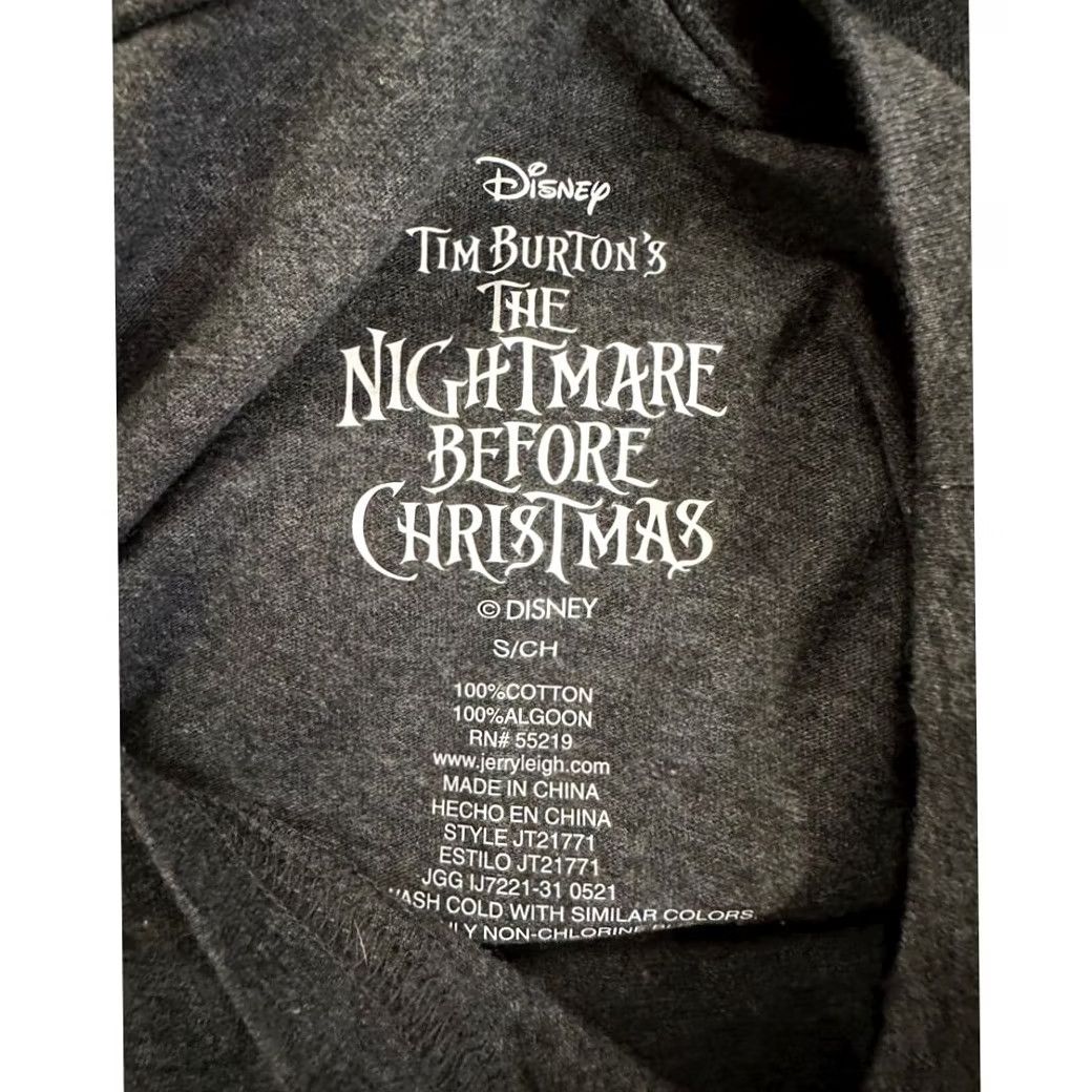 Disney Disney Shirt Women Small Oversized Black Crop The Nightmare Before Christmas NEW Size S / US 4 / IT 40 - 4 Thumbnail