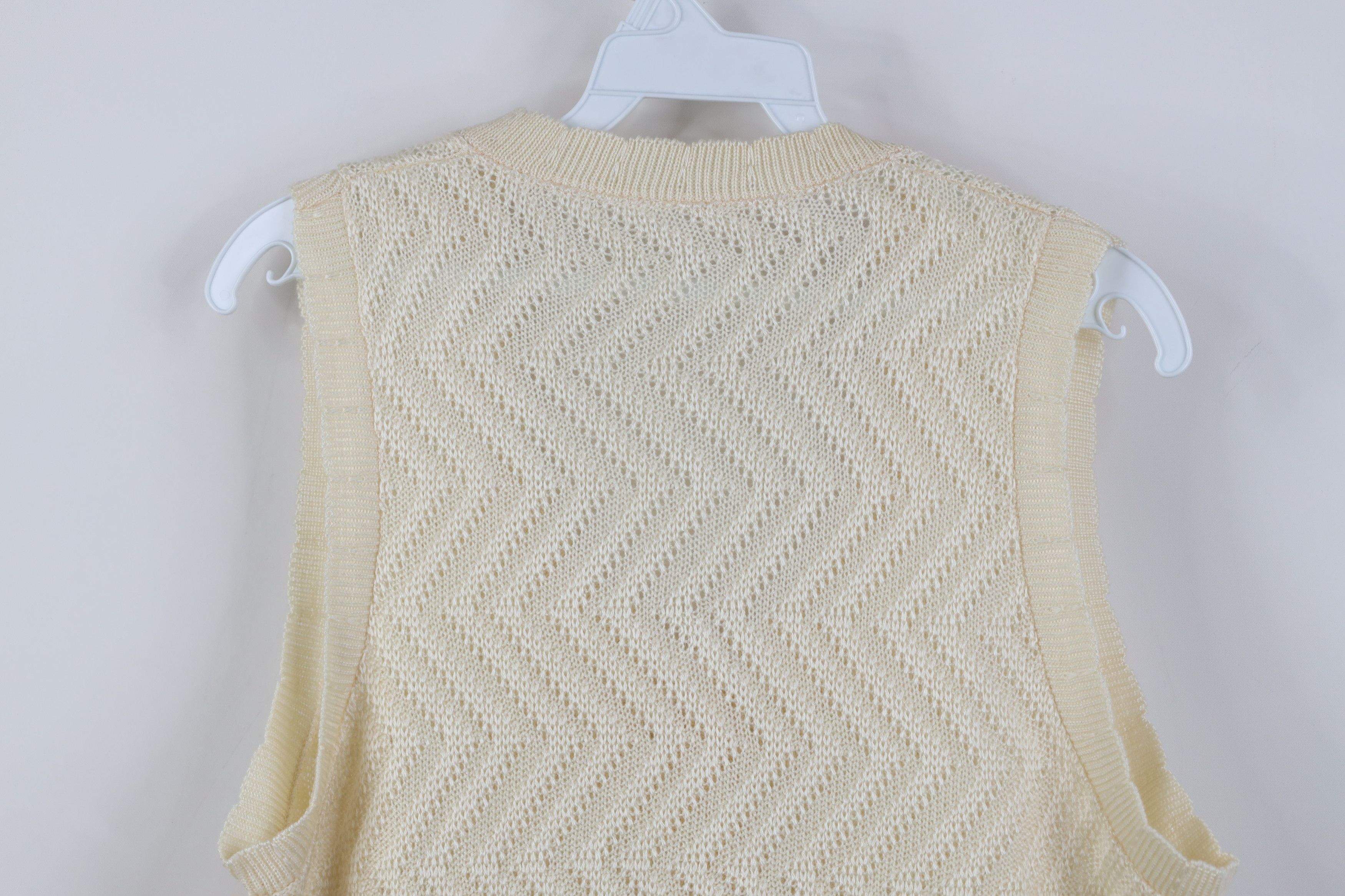 Vintage Deadstock Vintage 60s Streetwear Crochet Knit Sweater Vest Size L / US 10 / IT 46 - 9 Thumbnail