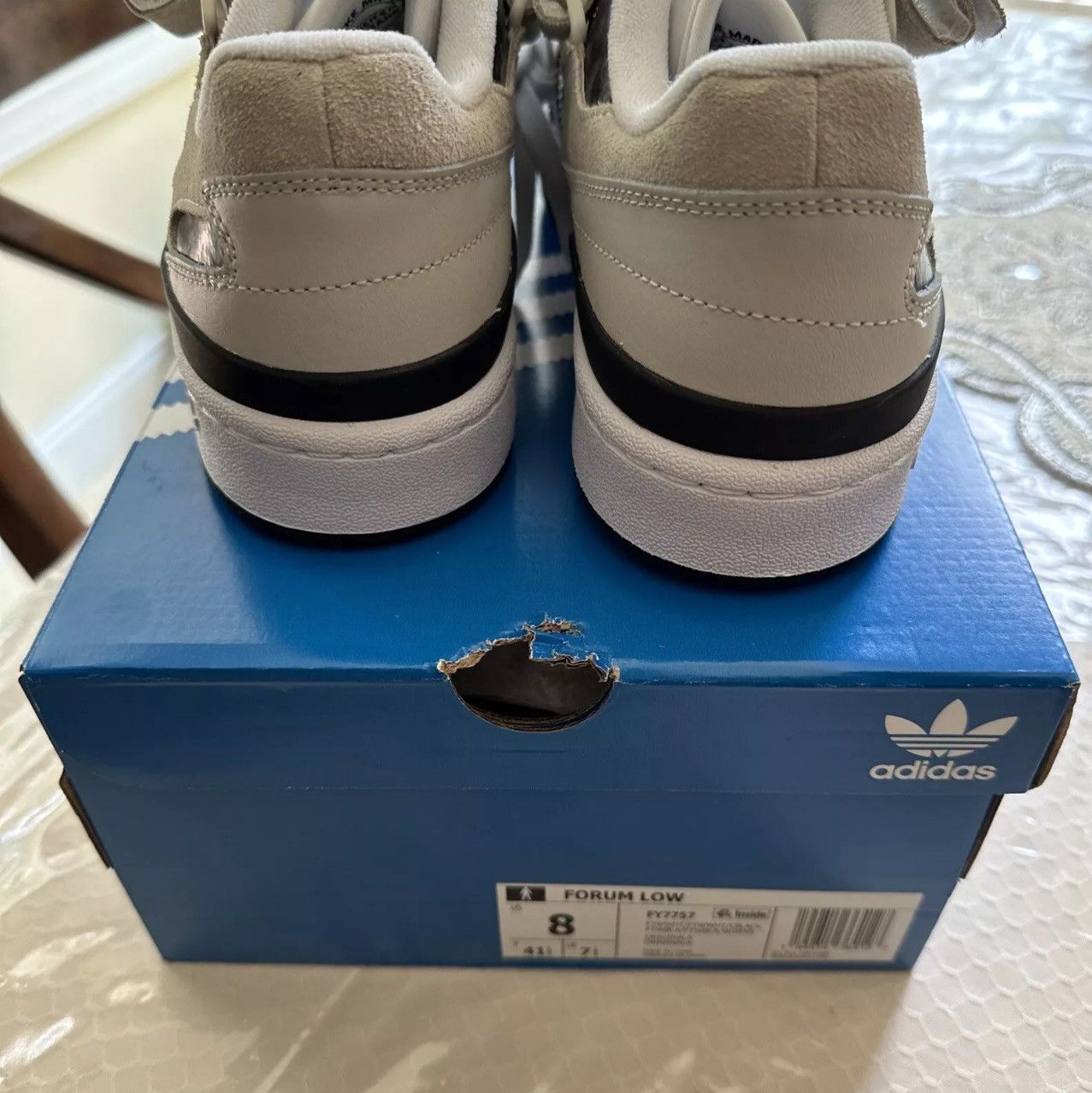 Adidas Adidas Forum Low Men's Sneakers Cloud White/Core Black SZ 8 Size US 8 / EU 41 - 6 Thumbnail