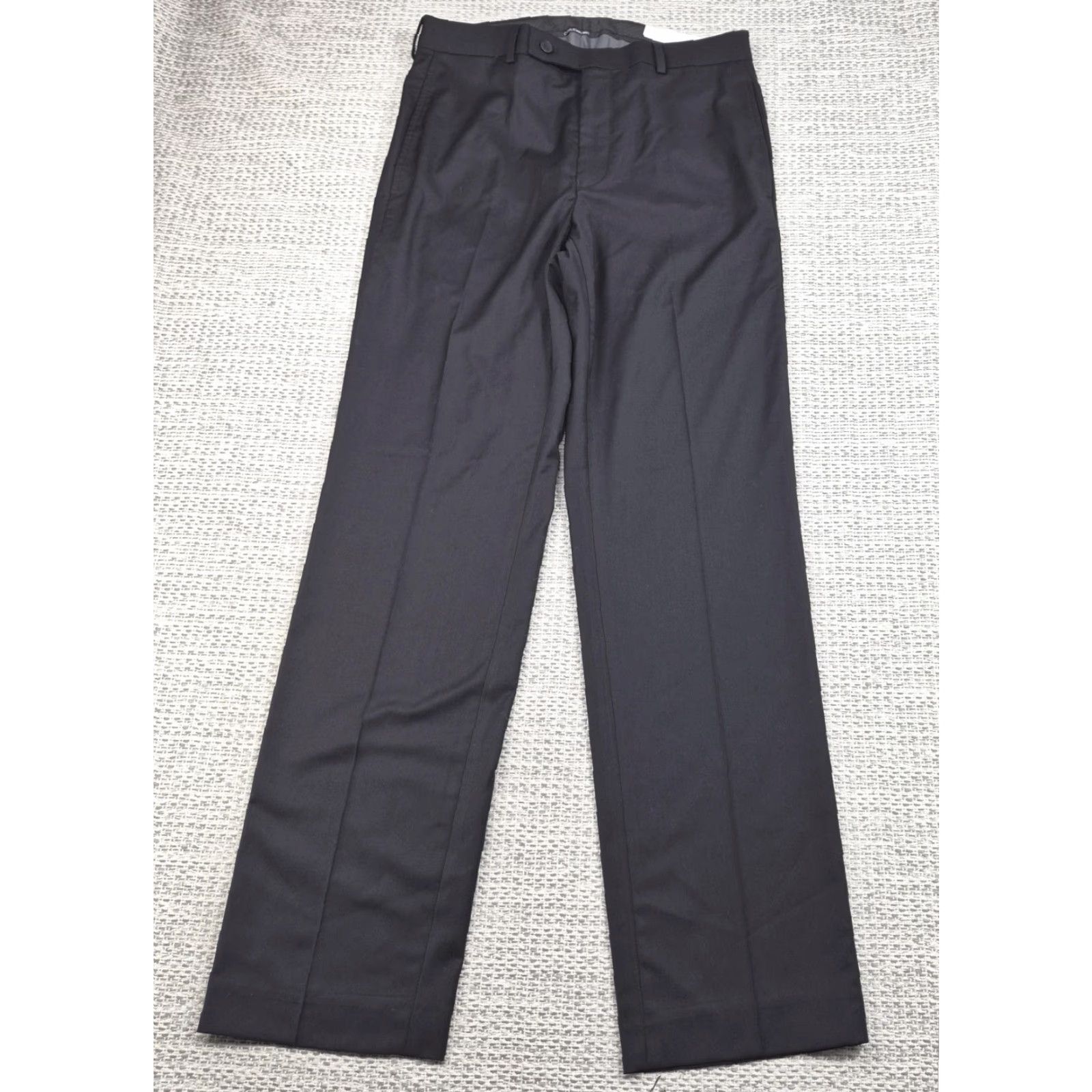 Calvin Klein Calvin Klein Dress Pants Mens 30x32 Black Flat Front Stretch Business Formal Dress PantsMens 30W 32L Black Regular Fit Straight Leg Formal Wear" Size US 30 / EU 46 - 2 Thumbnail