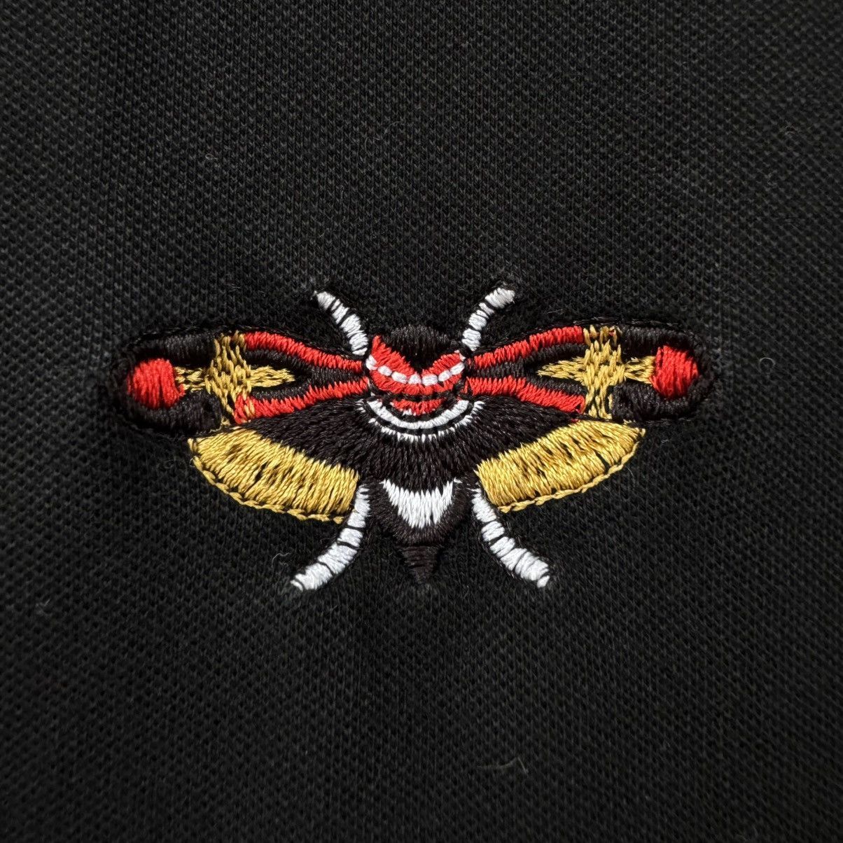 Gucci Gucci Black Cotton Pique Insects Embroidered Polo Shirt M Size US M / EU 48-50 / 2 - 3 Thumbnail