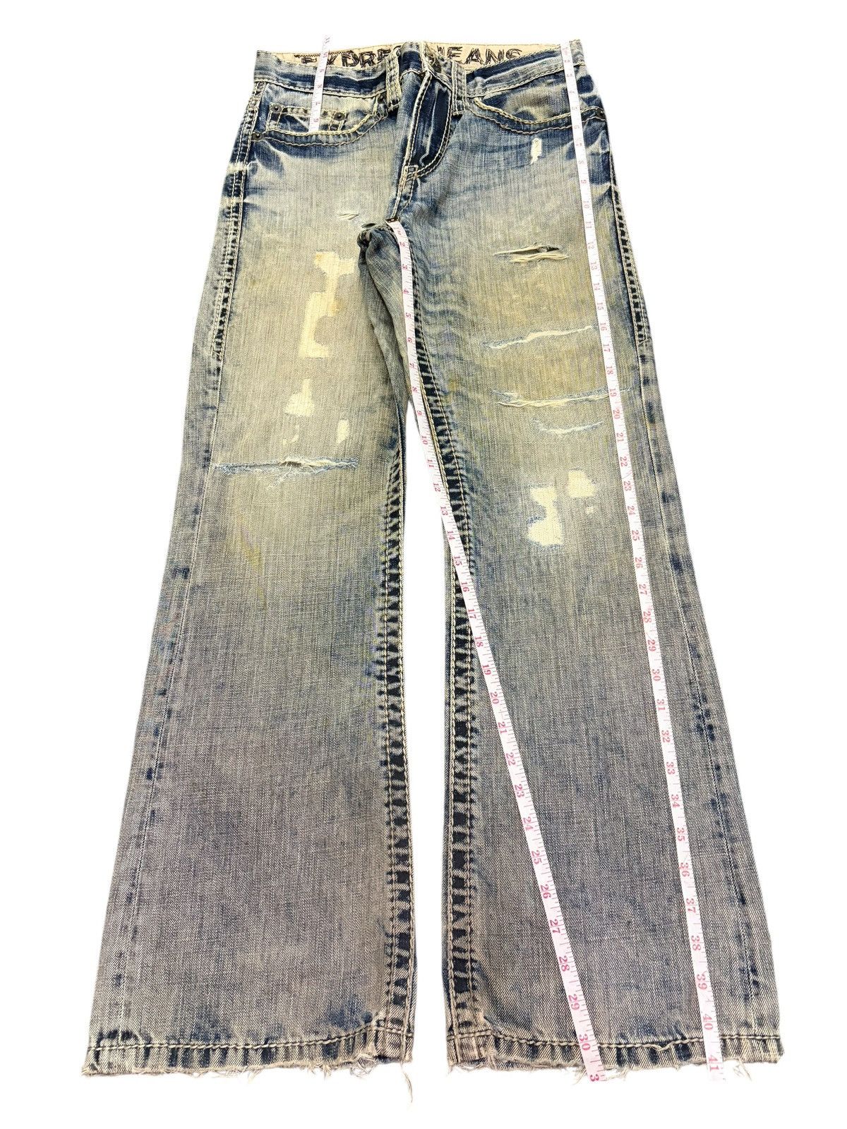 Tornado Mart Vintage Japanese Brand Mud Wash Distress Flare Jeans Size US 30 / EU 46 - 7 Thumbnail
