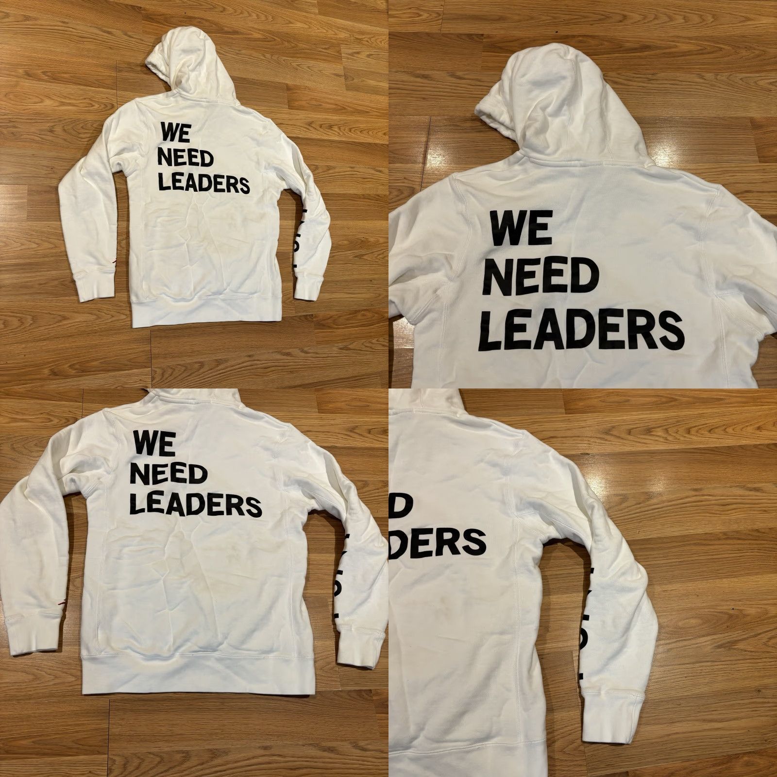Jordan Brand Jordan X Public School White Hoodie Sweatshirt Collab We Need Leaders Mens M Size US M / EU 48-50 / 2 - 8 Thumbnail