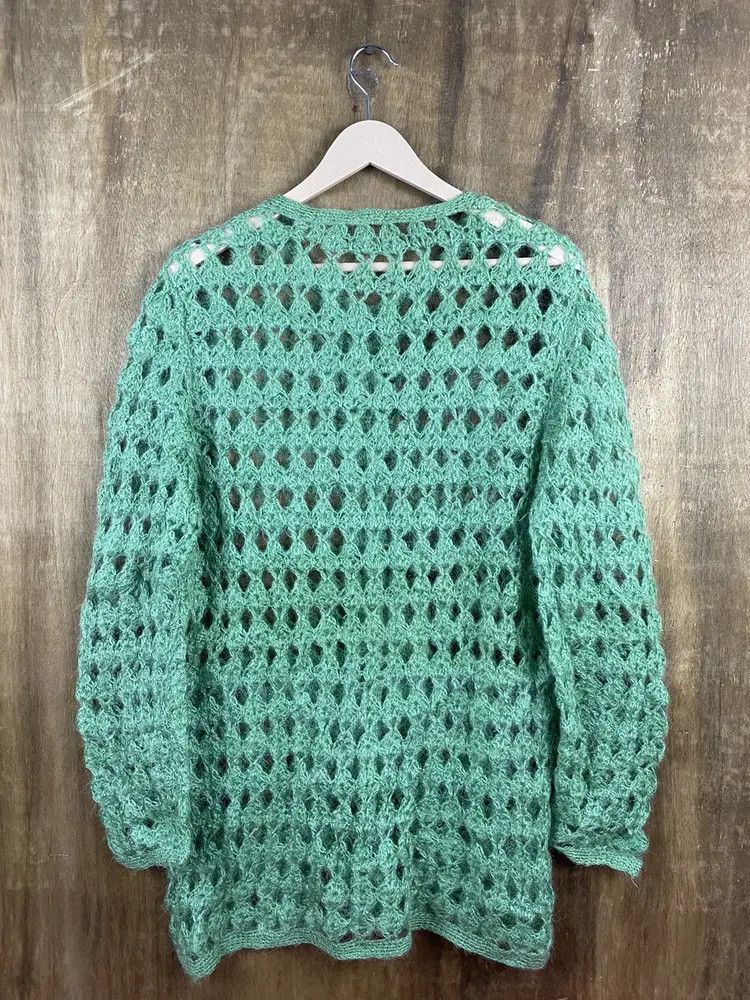 Vintage DL Japan Homespun green crochet Knitwear #Z025 Size US XL / EU 56 / 4 - 10 Thumbnail