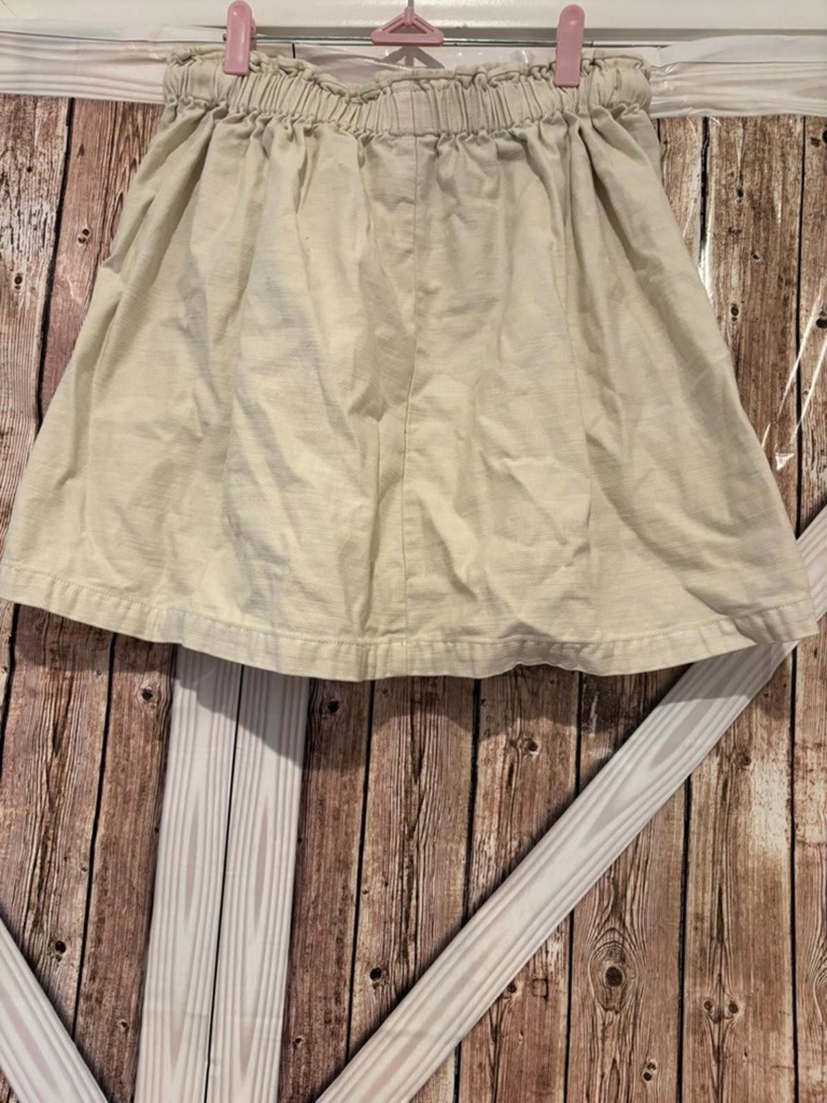 J.Crew Womens ivory J Crew mini skirt sz L MISSING DRAWSTRING #337 Size 36" / US 14 / IT 50 - 2 Thumbnail