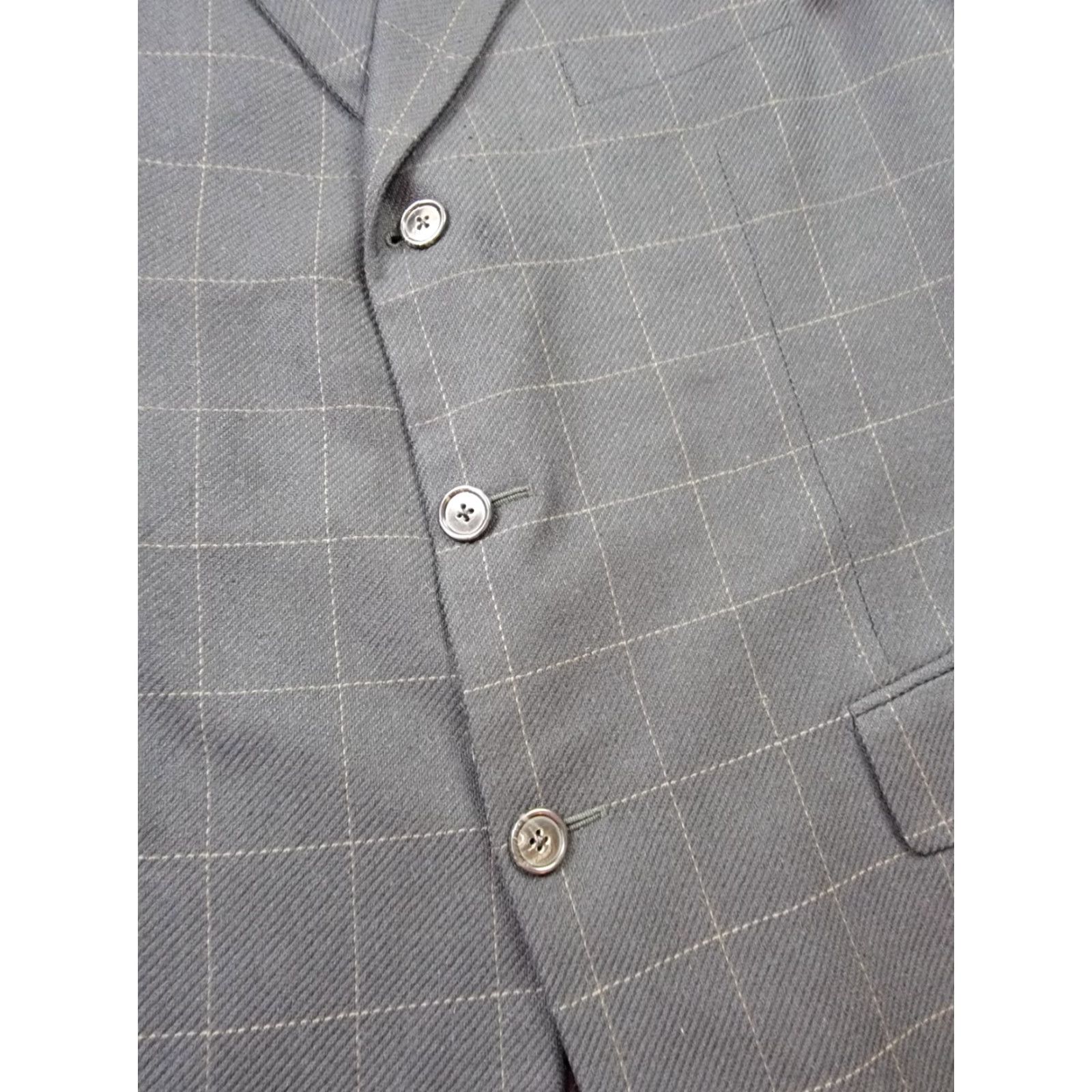 Corneliani Corneliani Sport Coat Mens 54L Black Windowpane Virgin Wool Silk Made In Italy Size US L / EU 52-54 / 3 - 2 Thumbnail