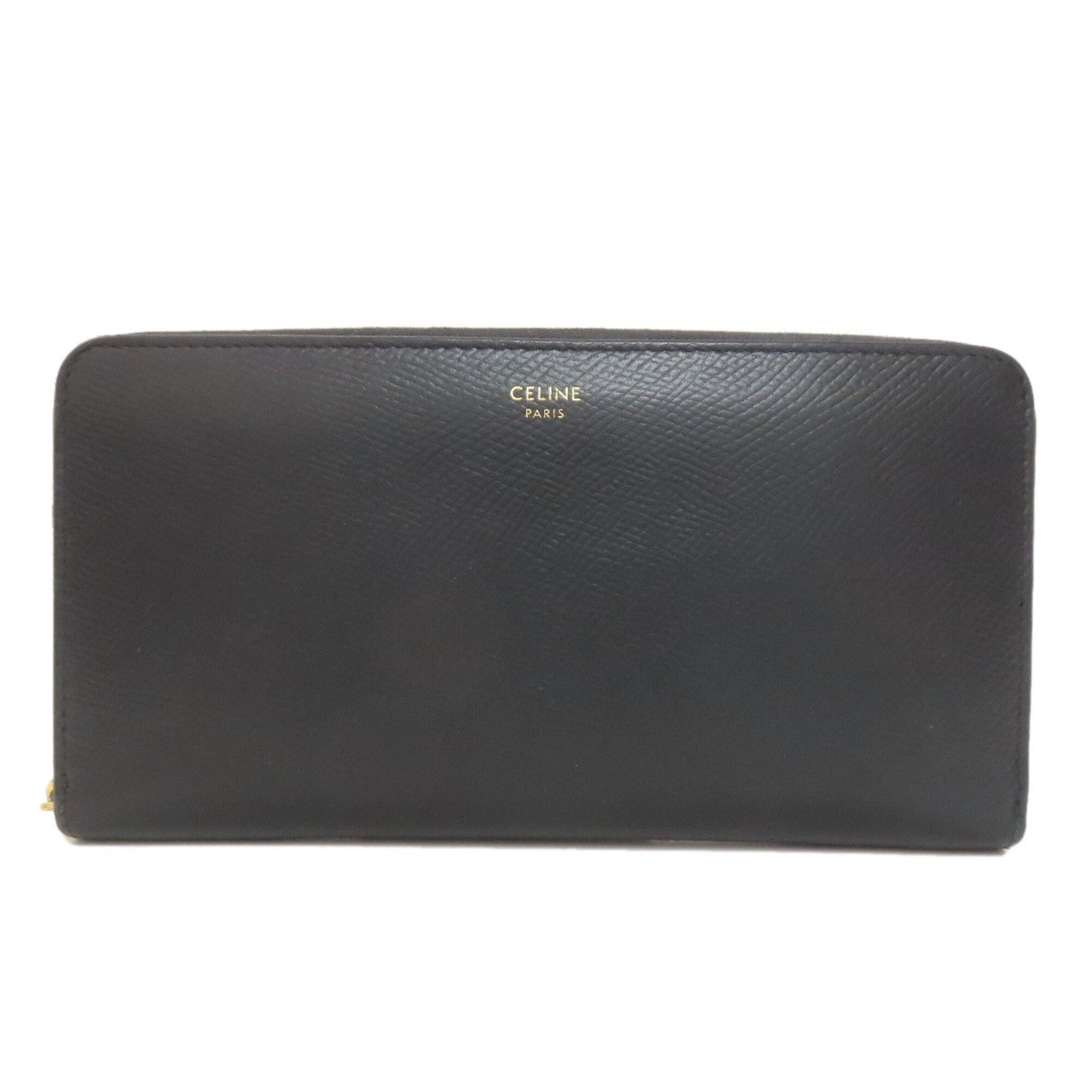 Celine Celine Round Zip Long Wallet Leather Women's CELINE Size ONE SIZE - 1 Thumbnail