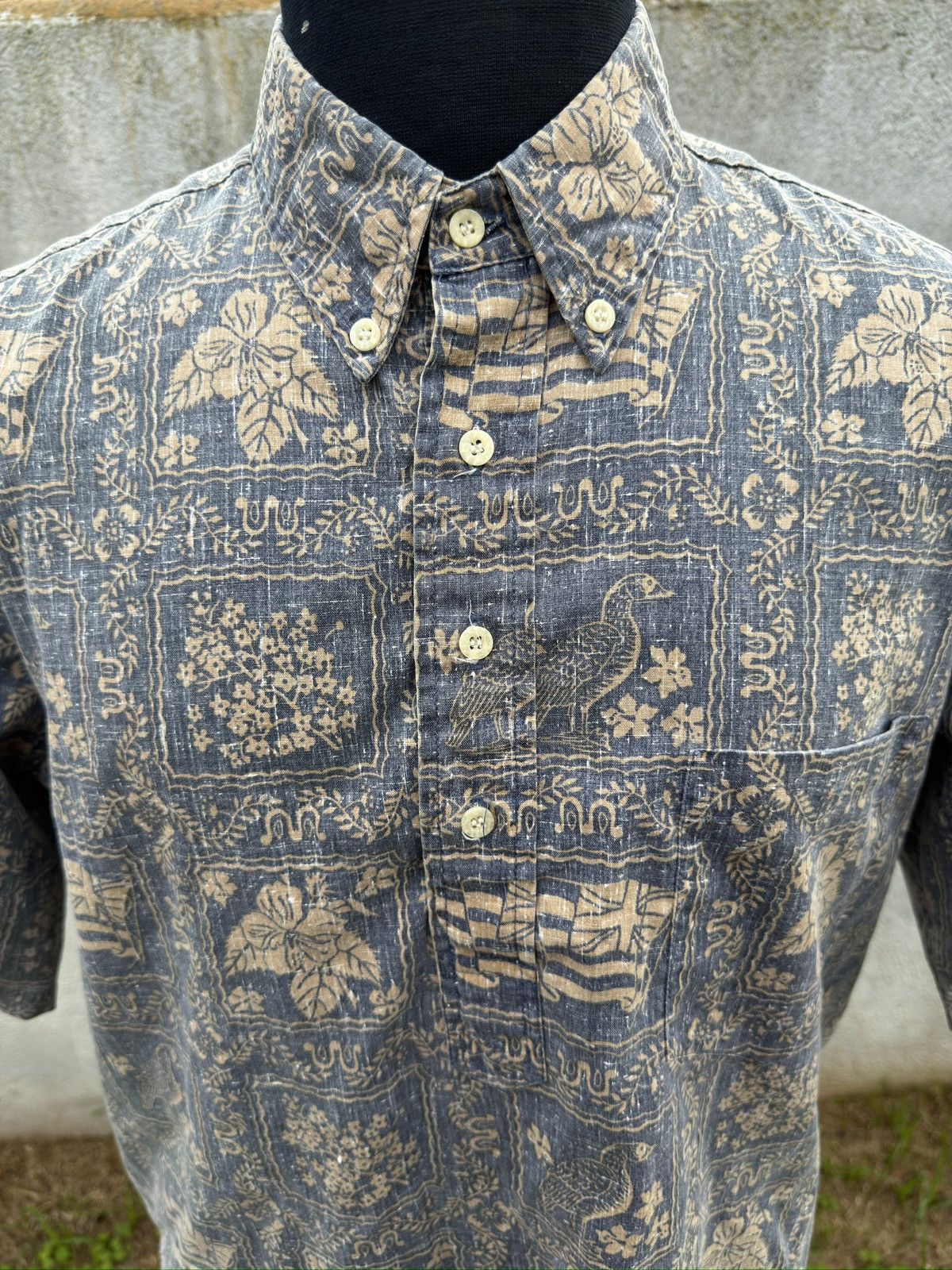 Reyn Spooner PreOwned Reyn Spooner Hawaiian Print Blue Men's Large Size US L / EU 52-54 / 3 - 3 Thumbnail