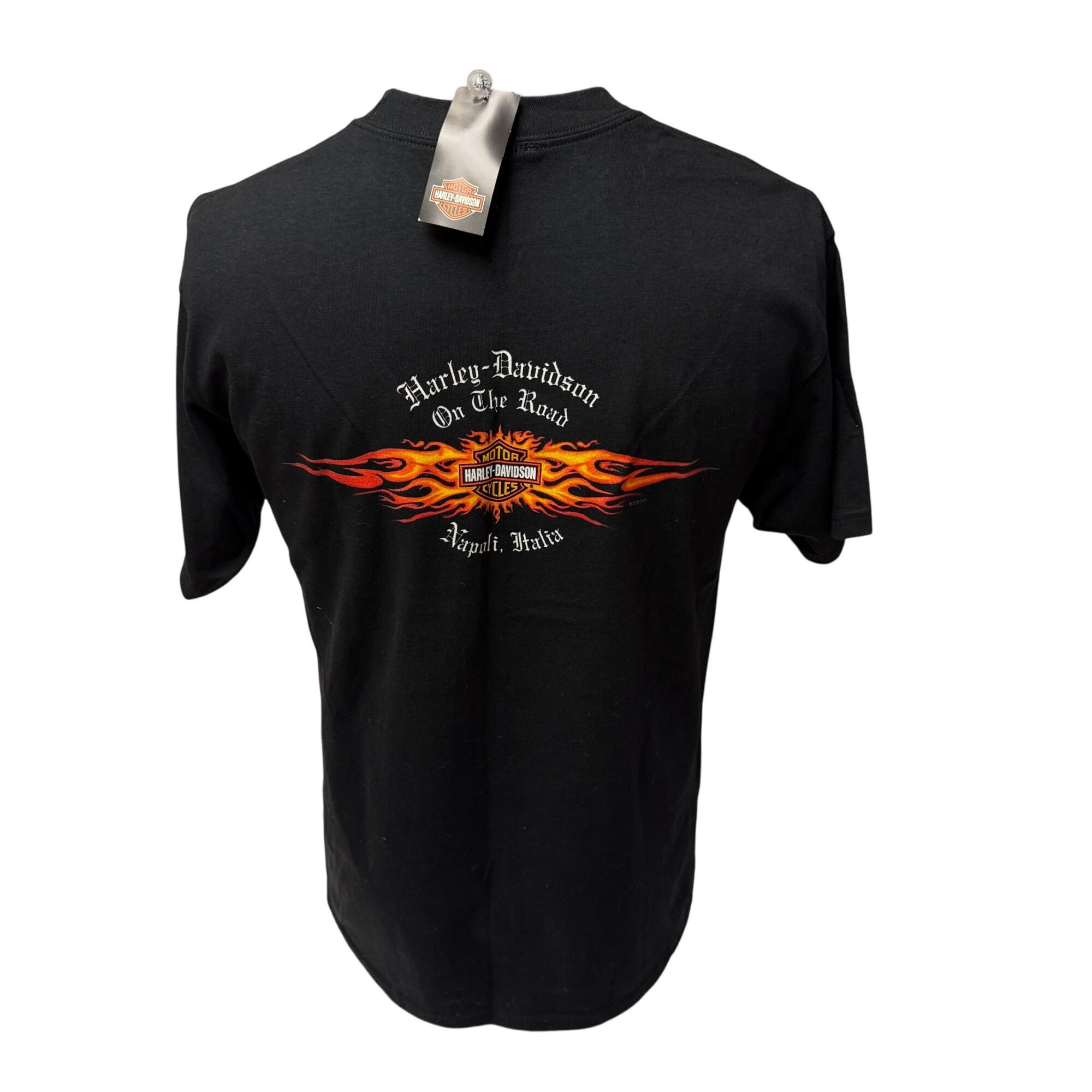 Harley Davidson NWT NoS H-D Napoli Italia Motorcycle Biker FLAMING EAGLE Tee Size US M / EU 48-50 / 2 - 3 Thumbnail