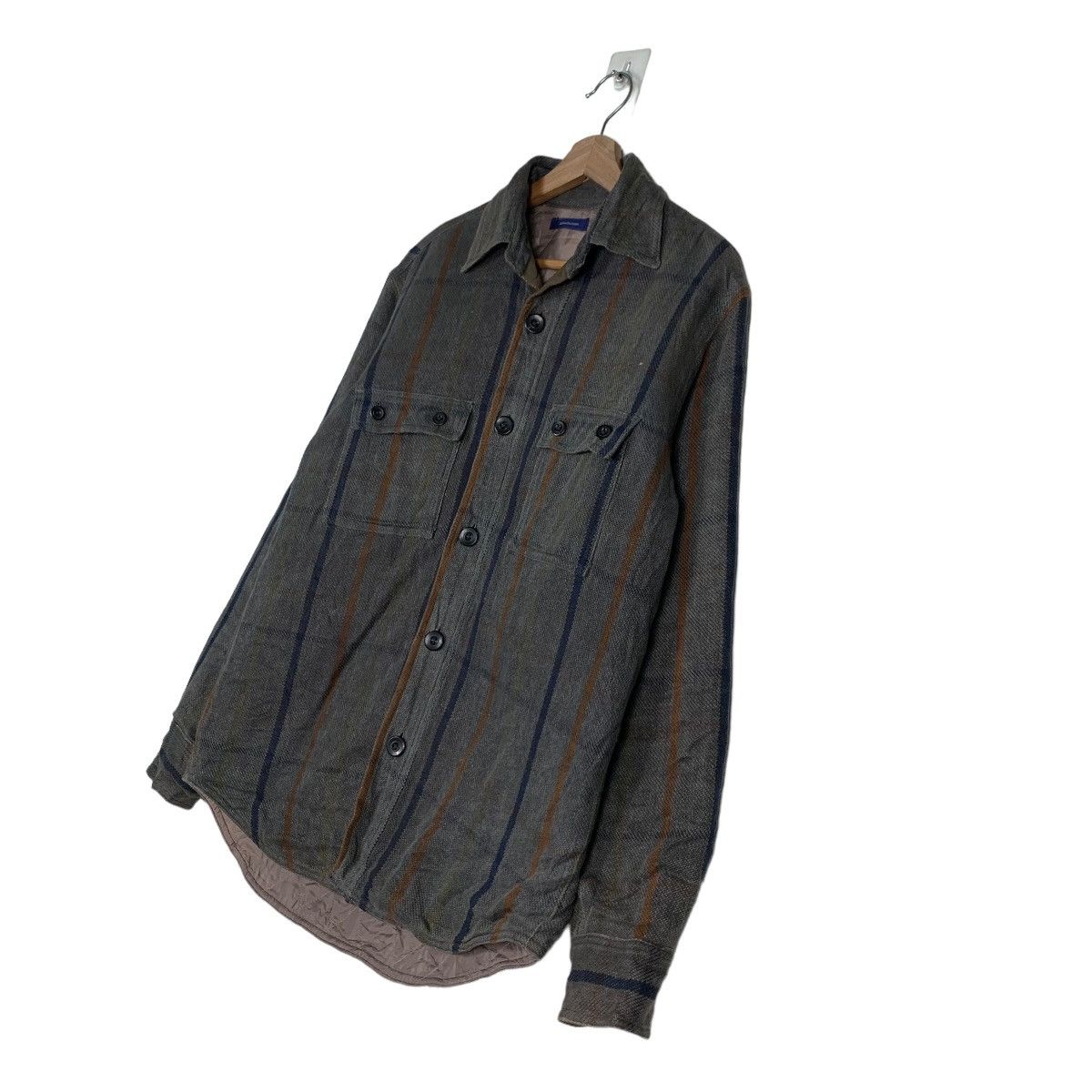Japanese Brand MANUFACTURERS Button Jacket Flannel #0013-C1 Size US L / EU 52-54 / 3 - 2 Thumbnail