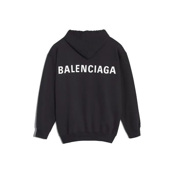 Balenciaga Graphic Logo Black Hoodie for Men