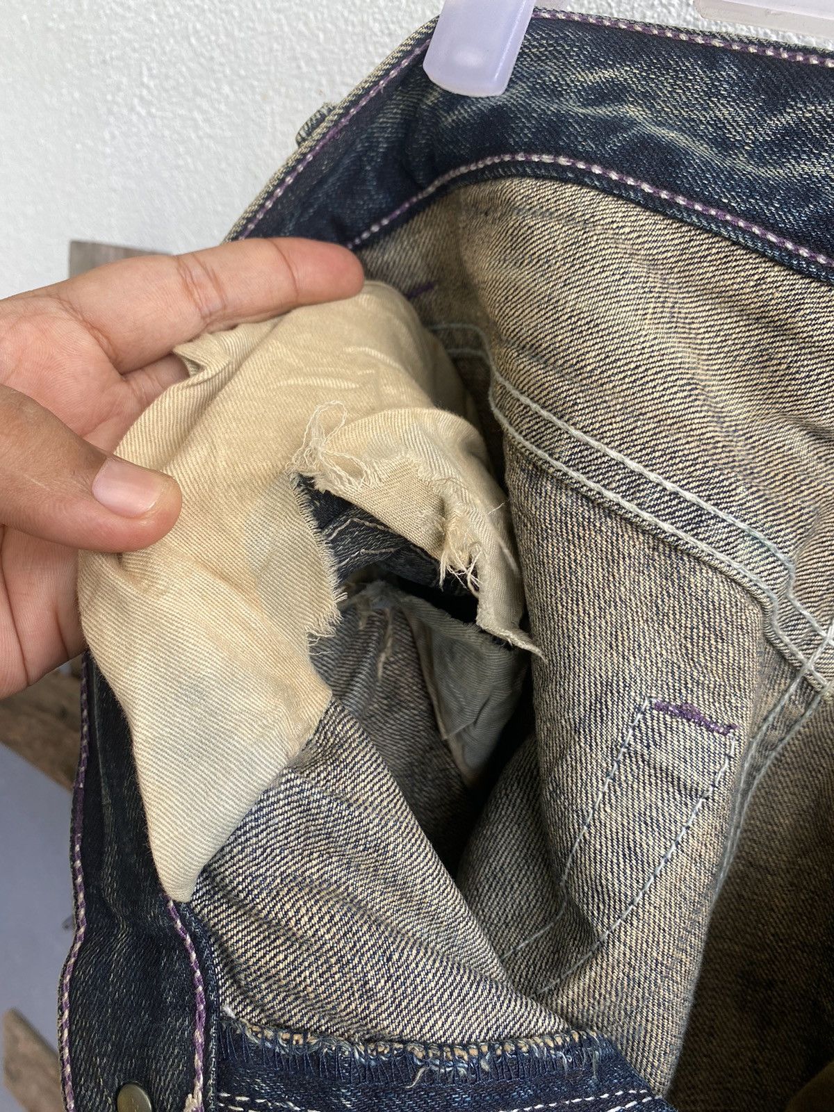 Japanese Brand × Takeo Kikuchi × Vintage Vintage Takeo Kikuchi Rework Style Distressed Jeans Size US 30 / EU 46 - 13 Thumbnail