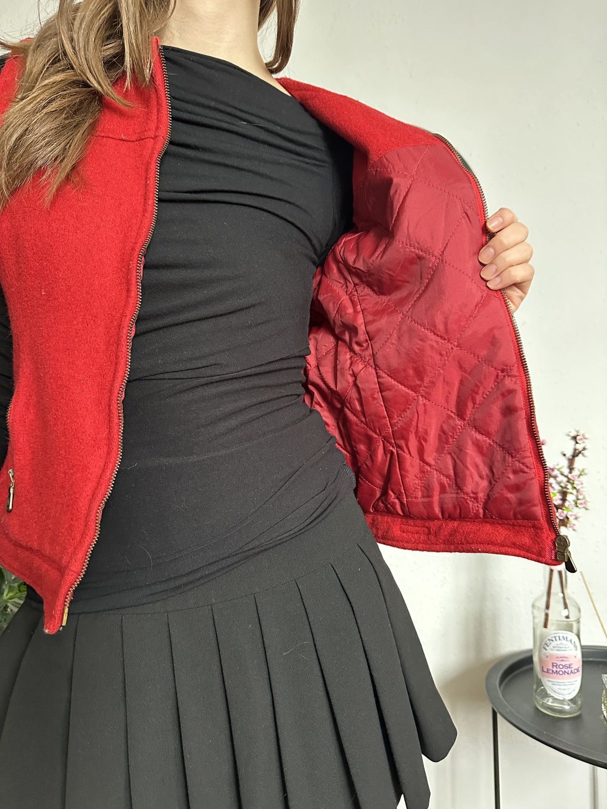 Calvin Klein × Vintage Calvin Klein Jeans Wool 90s WaistCoat Wool Red Jacket Vest Size S / US 4 / IT 40 - 7 Thumbnail