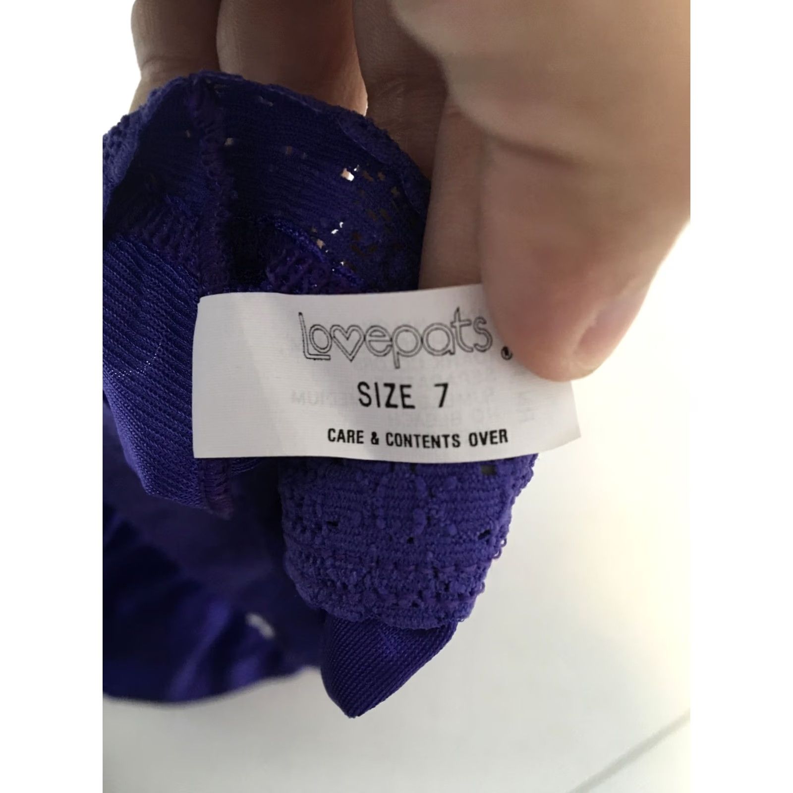 Vintage VTG 1980s Mushroom Gusset Granny Nylon Panties Lace Sheer Royal Purple 7 NEW Lovepops Womens Rockabilly Panties Size 28" / US 6 / IT 42 - 6 Thumbnail