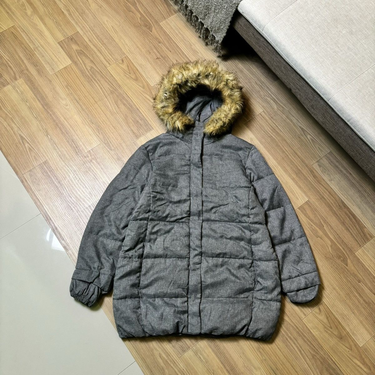 If Six Was Nine × Japanese Brand × Le Grande Bleu (L.G.B.) Navy Fur jacket down puffer IfSixWasNine LGB Style japan Size US L / EU 52-54 / 3 - 1 Thumbnail
