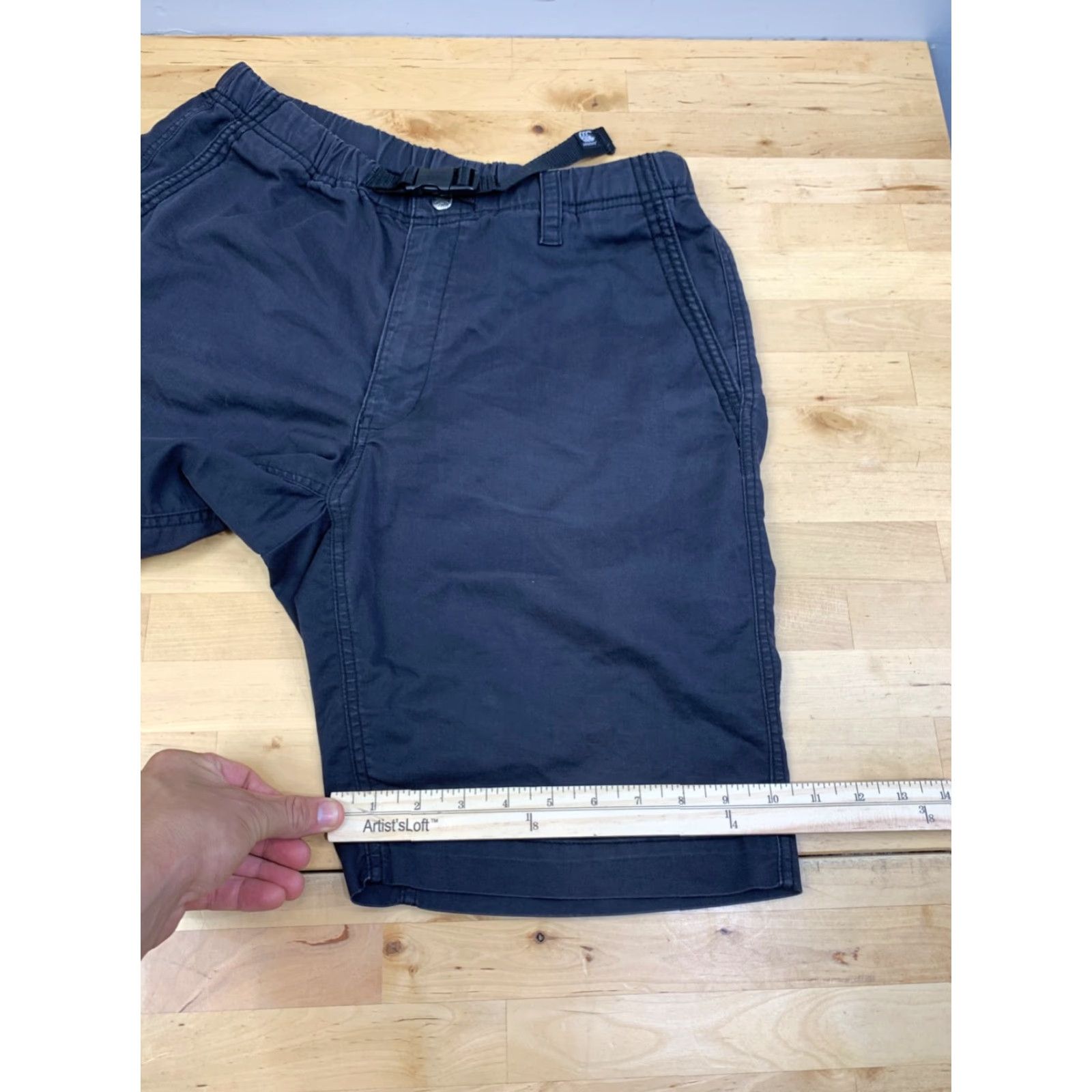 Vintage Canterbury Shorts Mens M Black Belted Casual Outdoor Chino 12105 Size US 31 - 6 Thumbnail