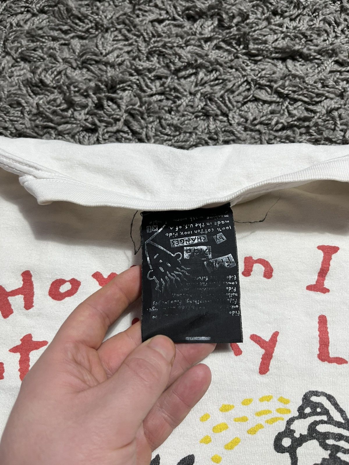 Vintage FIDO DIDO VNTG 1980’s “HOW CAN I CONTROL MY LIFE” COTTON TEE Size US XL / EU 56 / 4 - 7 Thumbnail