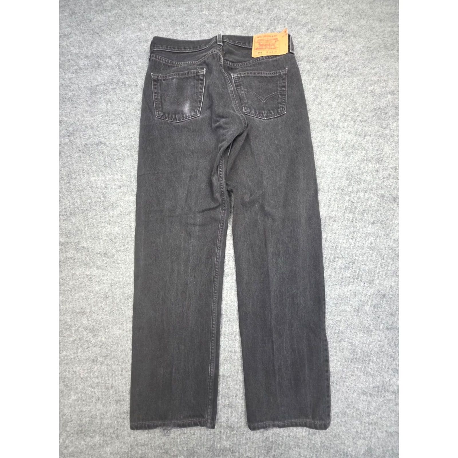 Levi's VINTAGE Levi's 501 Jeans Men's 34 x 30 Black Made USA 31x29 Regular Denim 5-Pocket USA 90s Size US 31 - 2 Thumbnail
