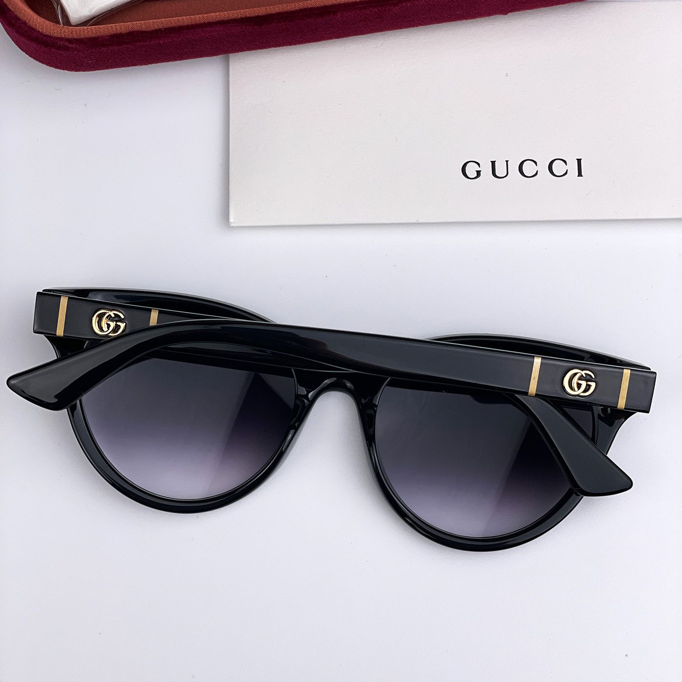 Gucci NEW GUCCI GG0763S 001 Gradient Cat Eye Women Sunglasses Size ONE SIZE - 10 Thumbnail