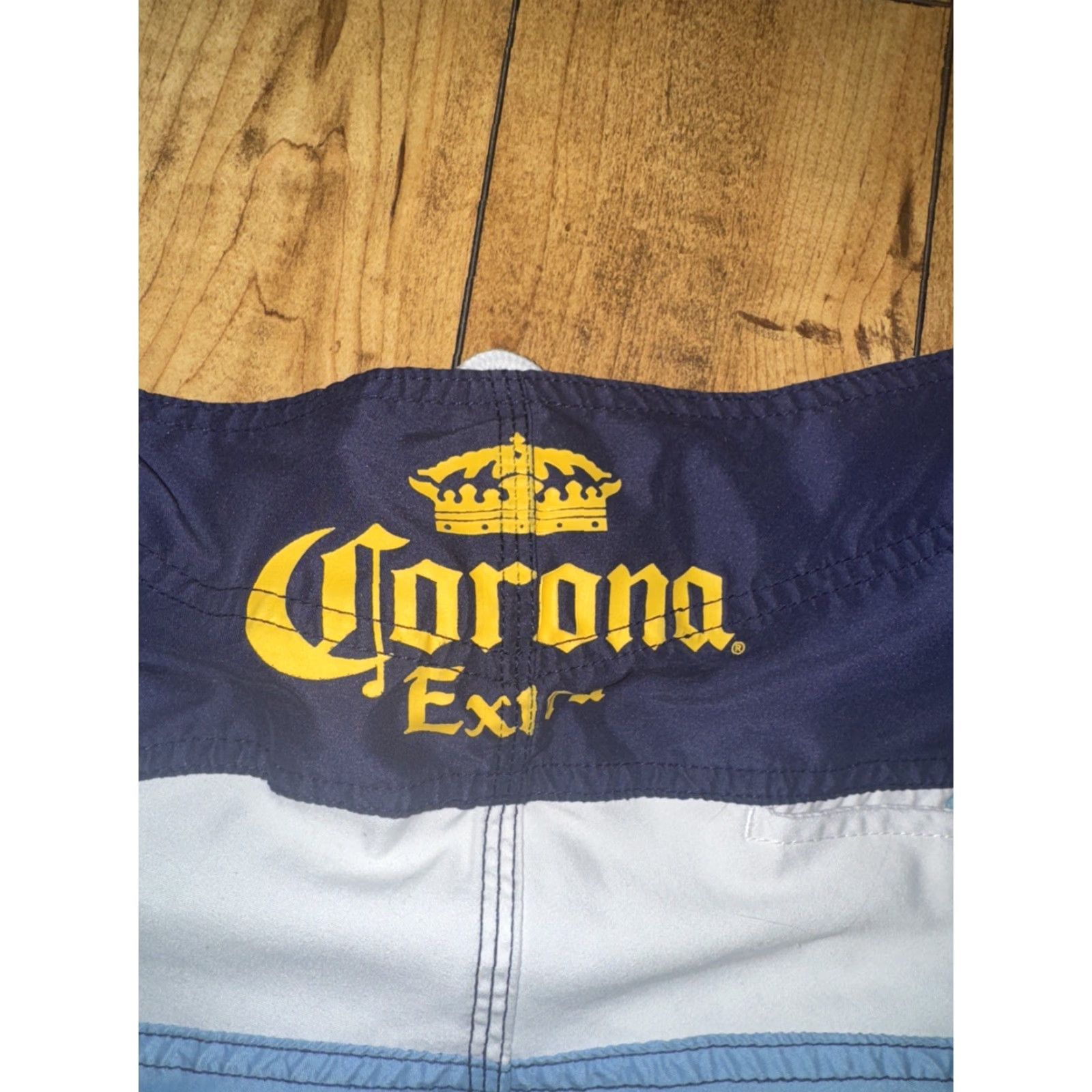 Vintage Corona Extra Board Shorts Swim Trunks Blue 34x10 Beer Logo Beachwear Size US 34 / EU 50 - 6 Thumbnail
