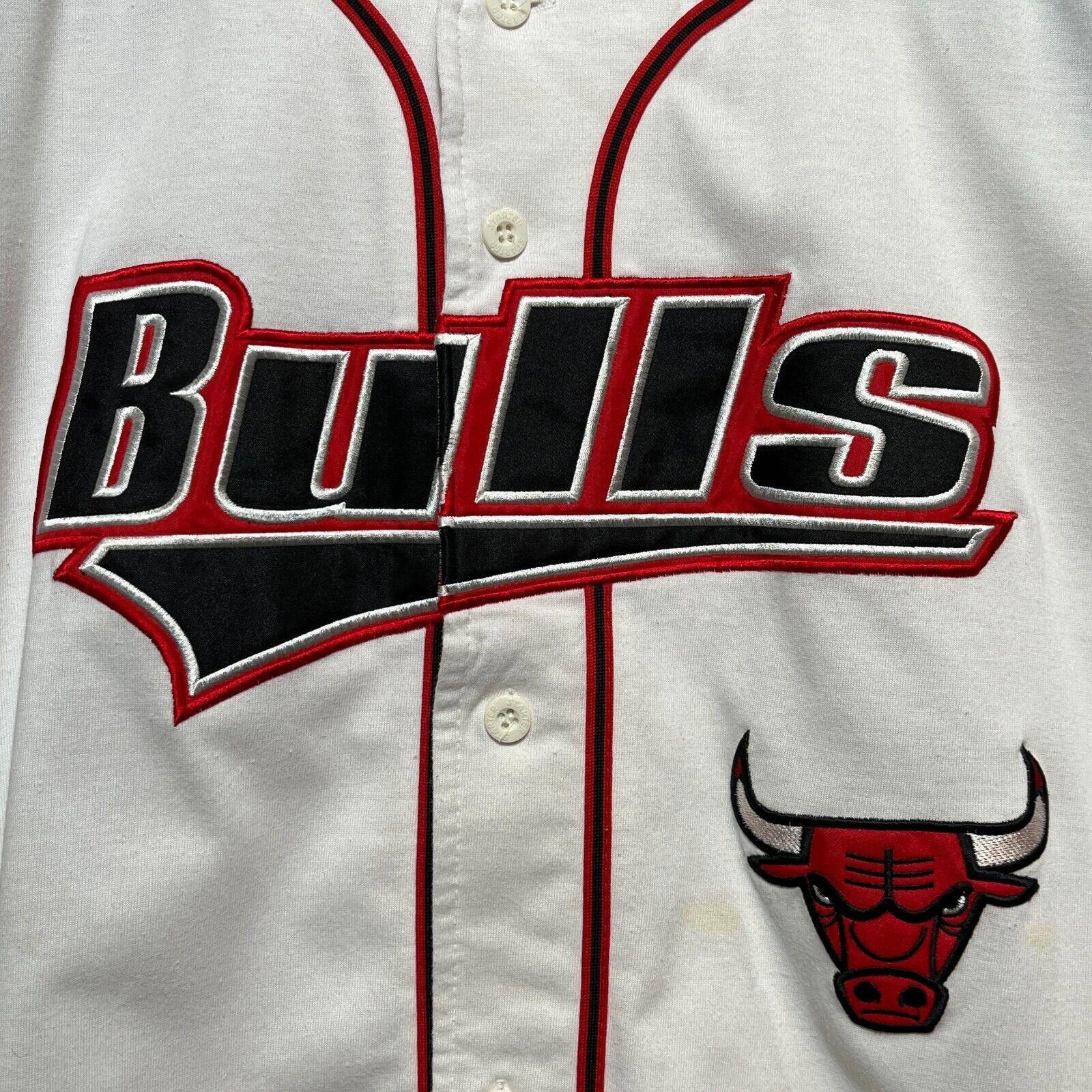 Starter × Vintage Vintage 90s NBA Chicago Bulls Starter Baseball Jersey XL Size US XL / EU 56 / 4 - 4 Thumbnail
