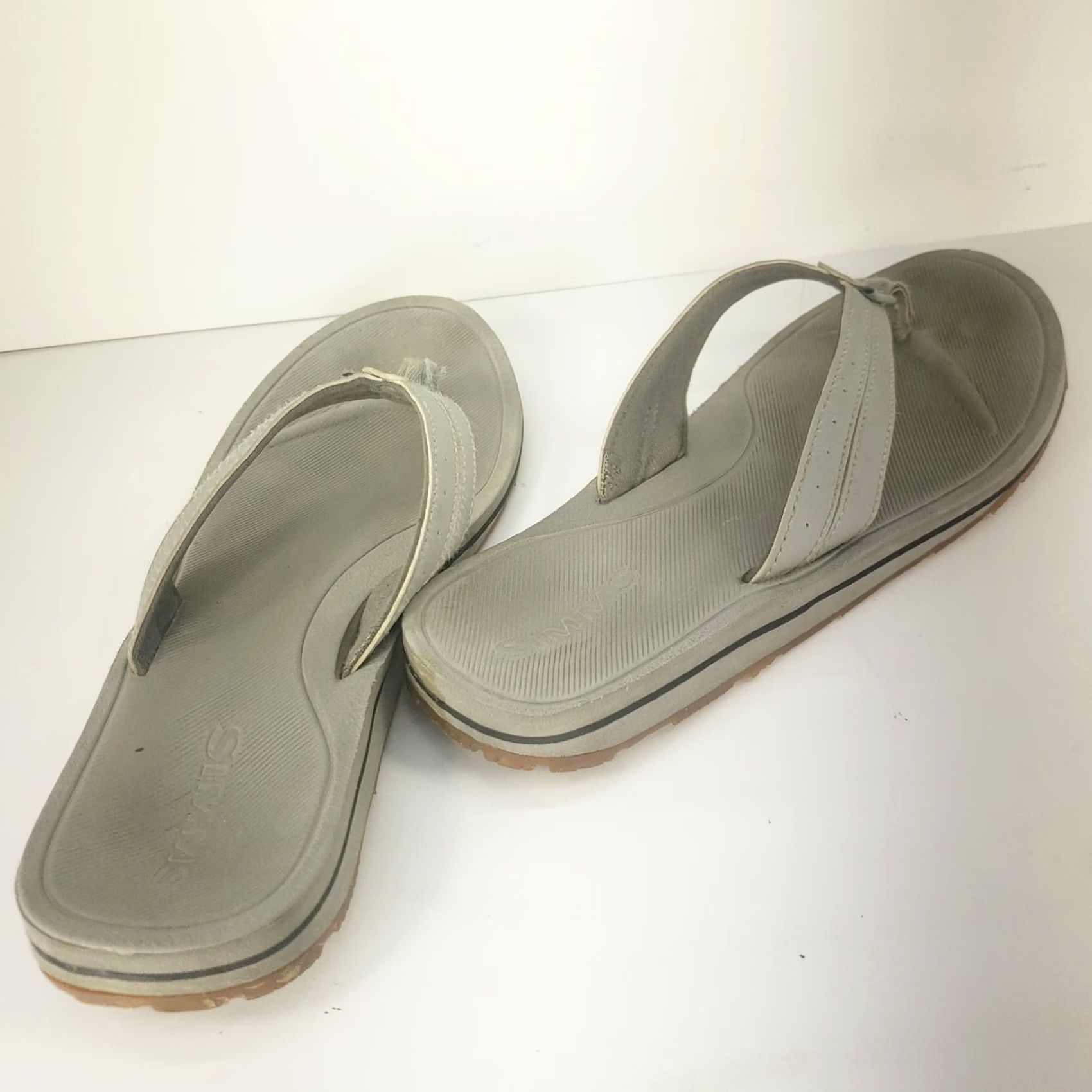 Vintage Simms Women’s Flip Flop Thong Sandals Size 9 Gray Slip On Boat Bottoms Shoes Casual Size 30" / US 8 / IT 44 - 5 Thumbnail
