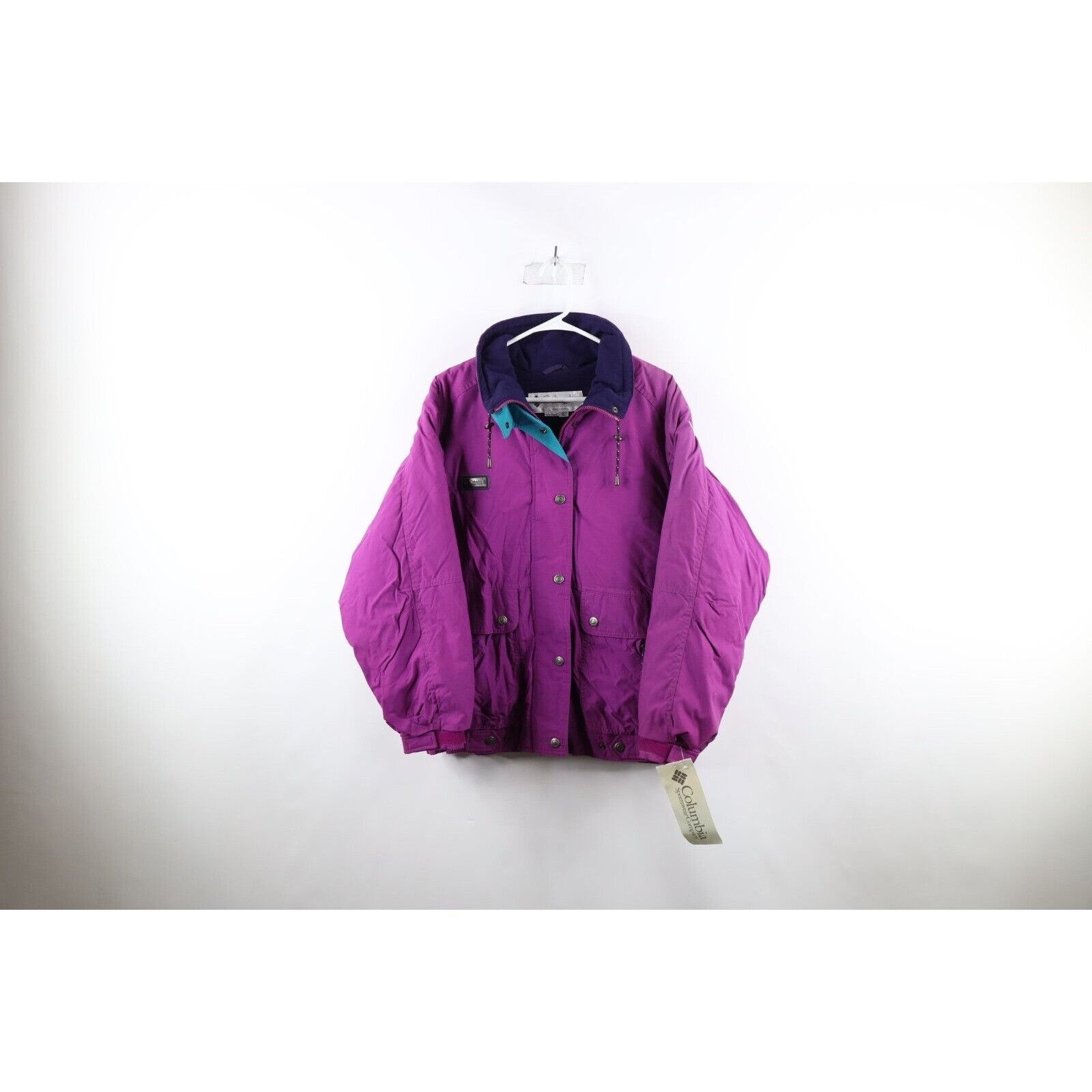 Deadstock Vintage 90s Columbia Spell Out Fleece Lined Jacket