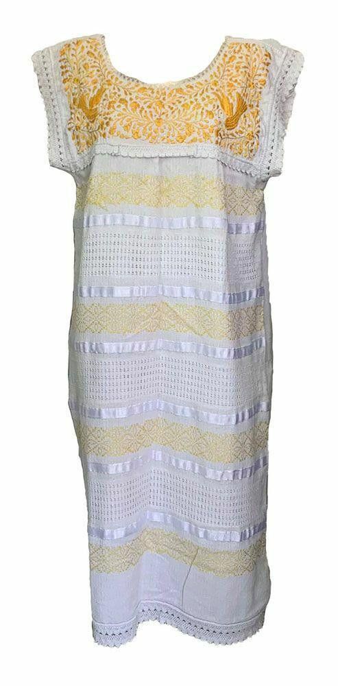 Designer Pre Owned White Loomed Dress L Size L / US 10 / IT 46 - 1 Thumbnail