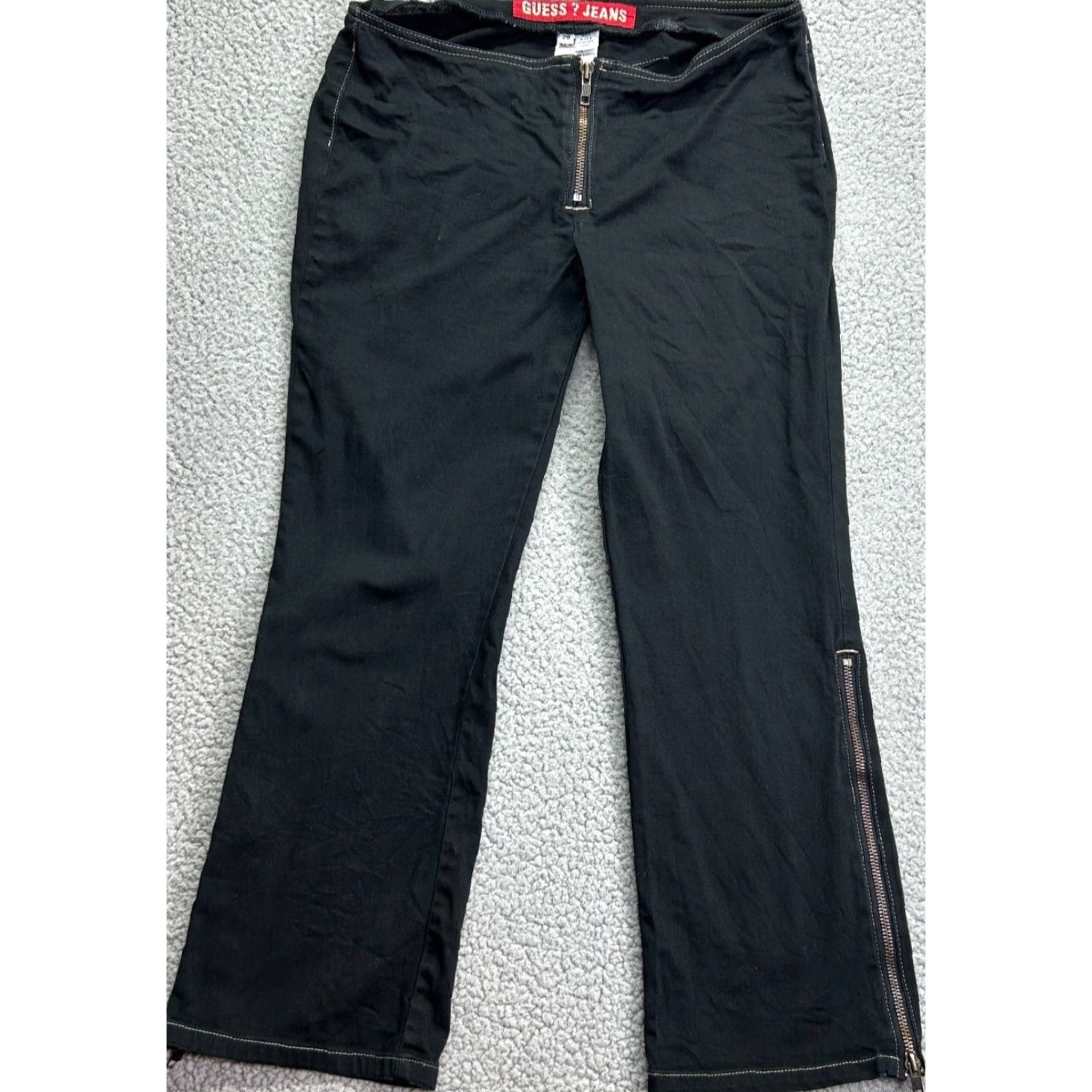 Guess GUESS Pants Womens 28 Black Bootcut Ankle Zip High Waist Pockets Modern Regular Girls Mens Vegetarian? Size 28" / US 6 / IT 42 - 2 Thumbnail