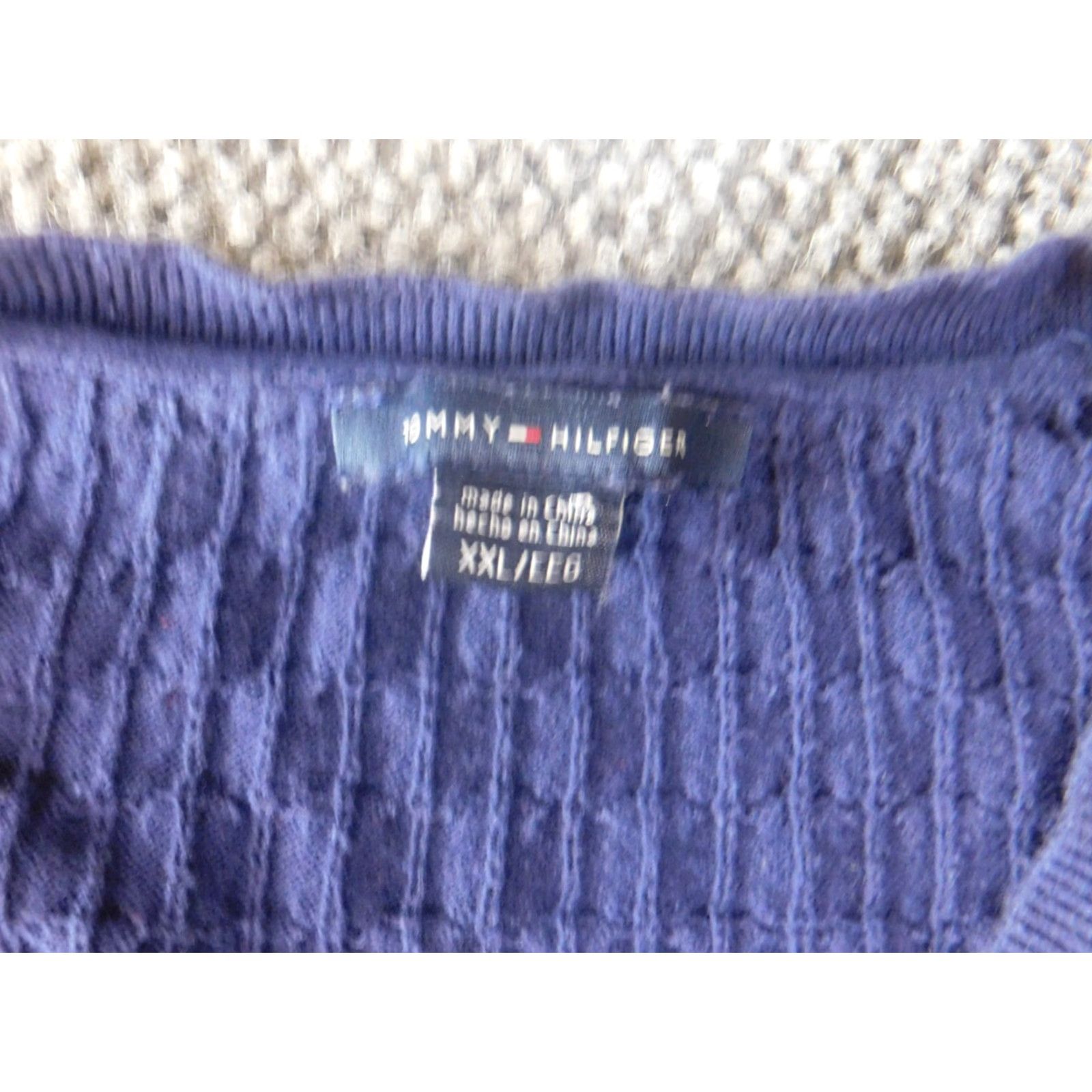 Tommy Hilfiger Tommy Hilfiger Womens Sweater 2XL XXL Blue pullover v-neck Classic casual Size M / US 6-8 / IT 42-44 - 4 Thumbnail