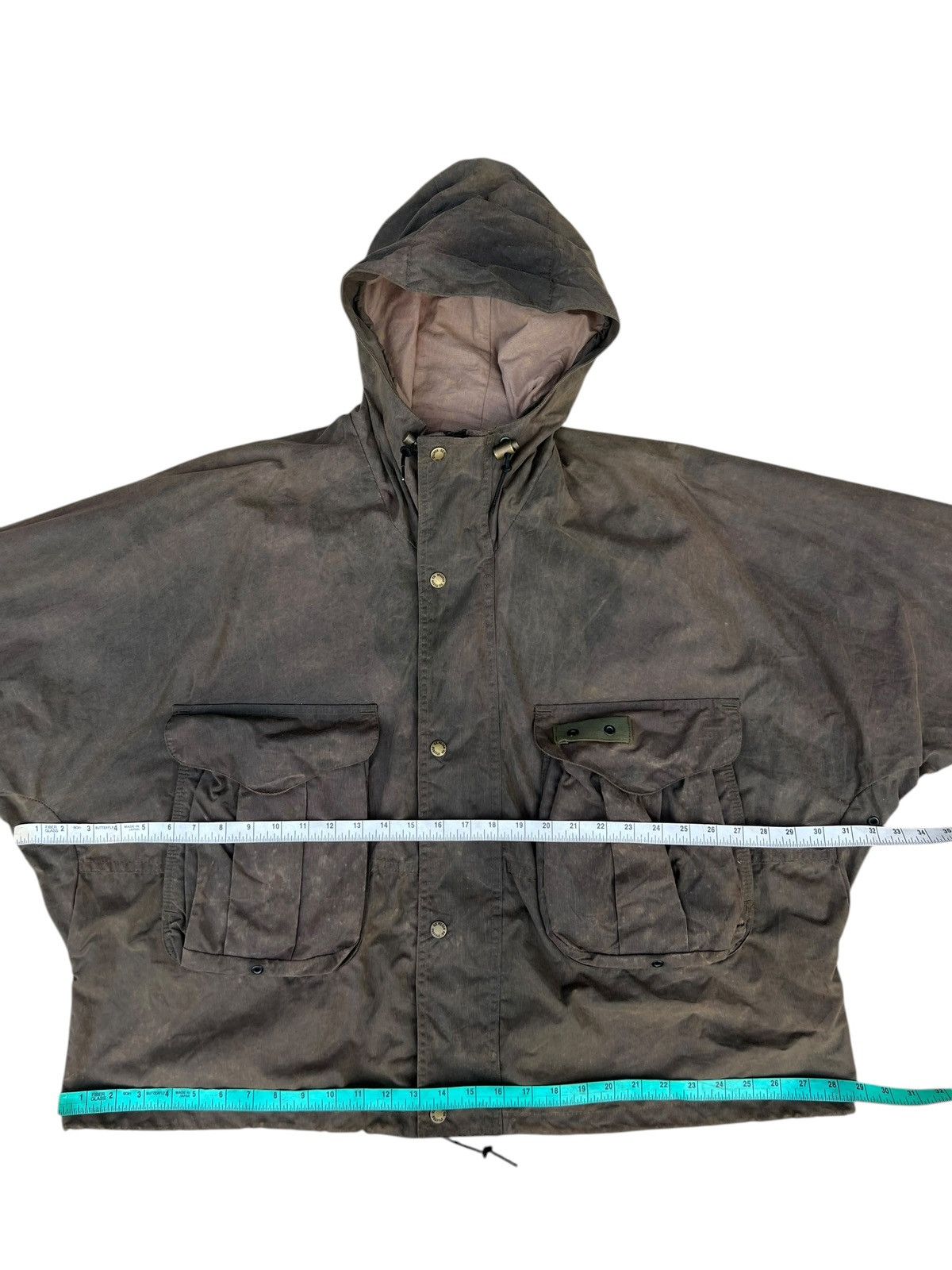 Filson Vintage 80s Filson Waxed Canvas Smock Hoodie Anorak Jacket Size US XXL / EU 58 / 5 - 2 Thumbnail