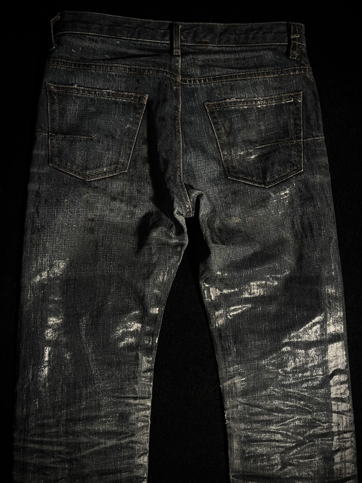 Dior × Hedi Slimane × Yves Saint Laurent AW03 DIOR BLUE “LUSTER” WAX DENIM Size US 29 - 6 Thumbnail