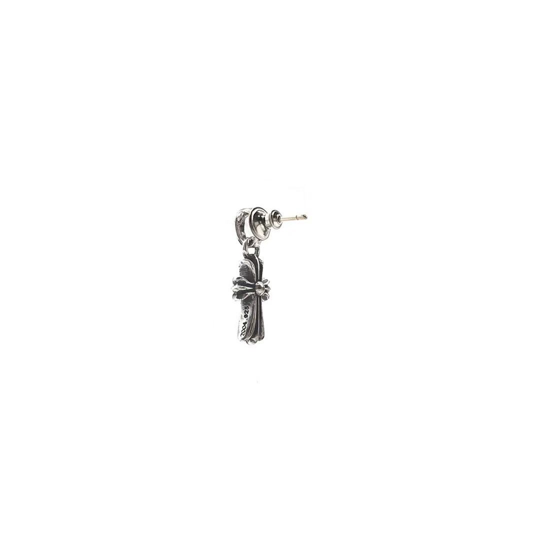 Chrome Hearts Chrome Hearts Silver Babyfat Cross Earring Drop Size ONE SIZE - 2 Thumbnail