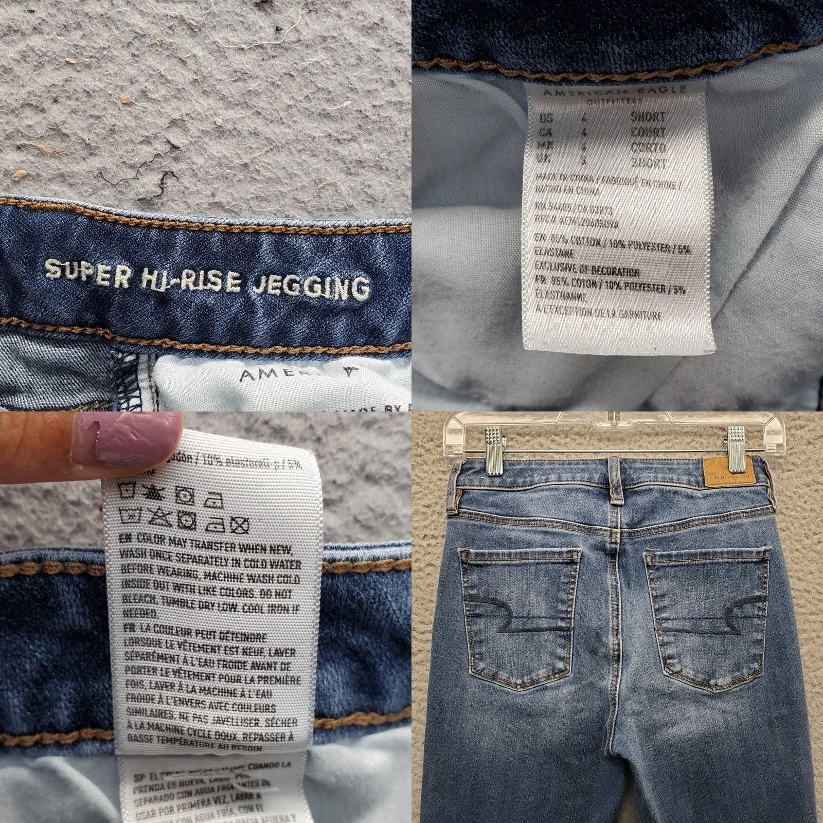 American Eagle Outfitters American Eagle Outfitters Jegging Jeans Womens 4 Blue Denim High-Rise Stretch Jeans Size 27" / US 4 / IT 40 - 8 Thumbnail