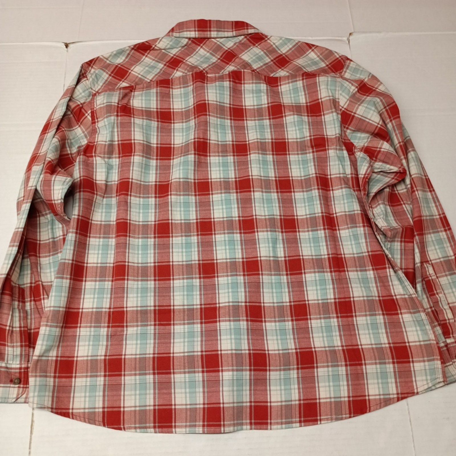 Wrangler Wrangler Cowboy Wash Shirt Men's Size 2XL Red Sky Blue Plaid Size US XXL / EU 58 / 5 - 8 Thumbnail