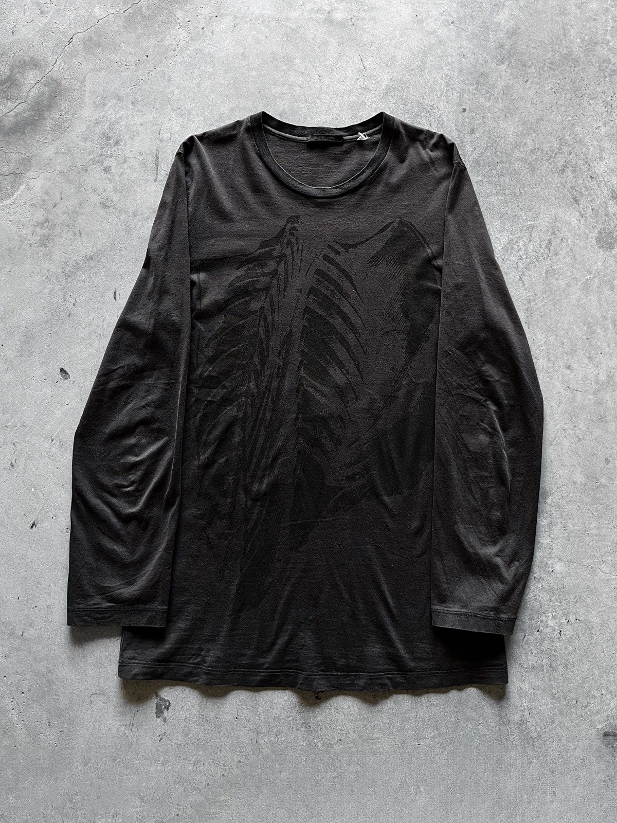 image of Helmut Lang Ss2004 “Dragonfly” Longsleeves in Black, Men's (Size Medium)