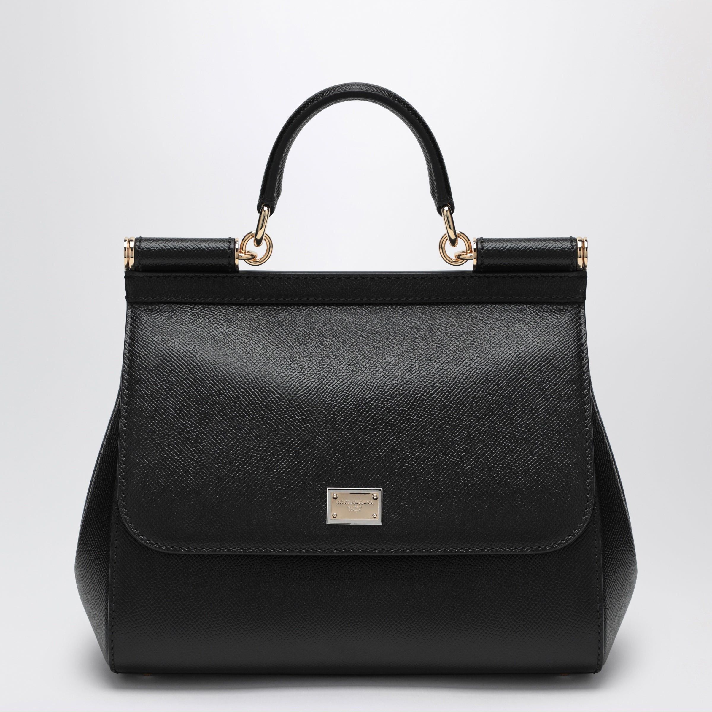 Dolce & Gabbana Dolce&Gabbana Large Black Sicily Handbag Size ONE SIZE - 1 Thumbnail