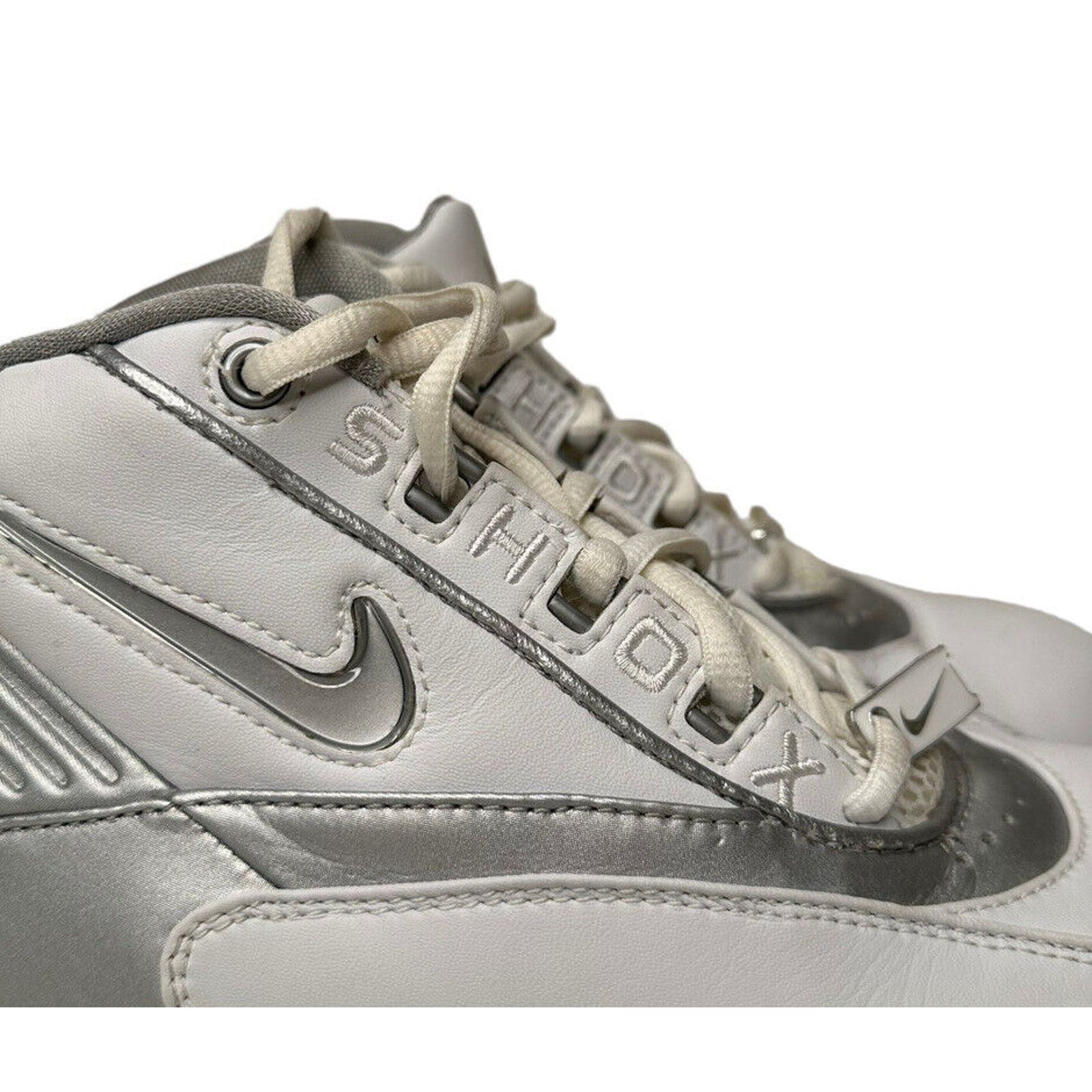 Nike Vtg 2003 NIKE SHOX STATUS TB WHITE SILVER BB4 VC 306705-10 Size US 7.5 / IT 37.5 - 3 Thumbnail