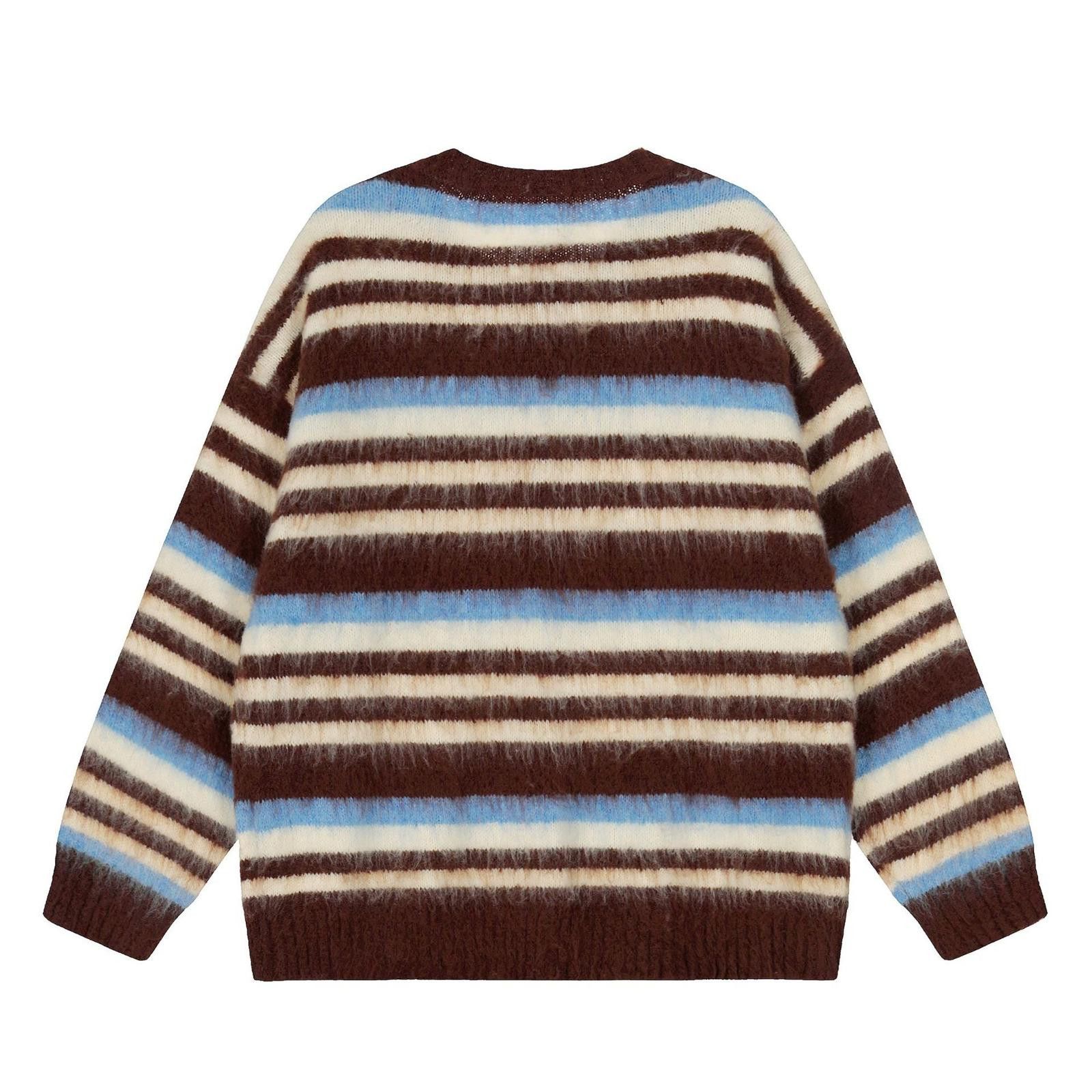 Other Contrast Stripe Open-Front Knit Cardigan Size US M / EU 48-50 / 2 - 4 Thumbnail