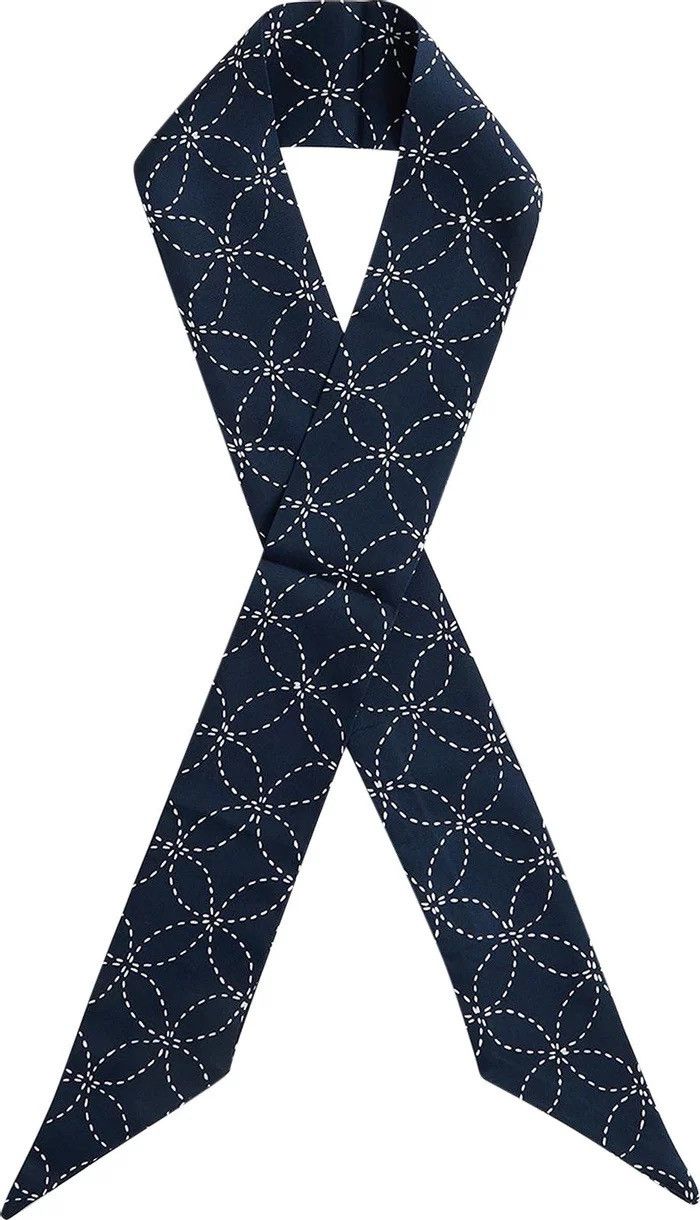 Kith Geometric Stitch Silk Tie Scarf - Nocturnal Size ONE SIZE - 2 Thumbnail