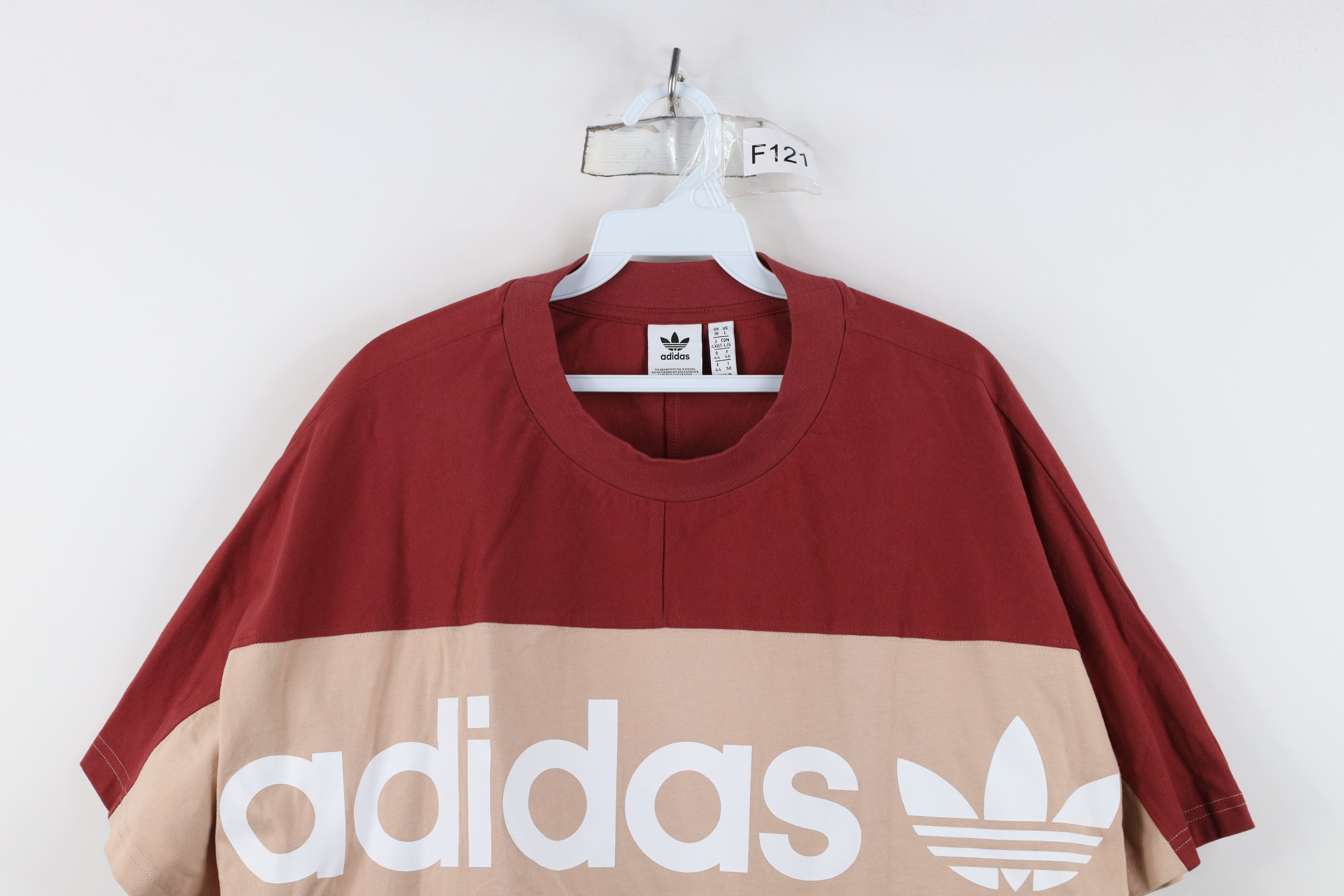 Adidas Y2K Adidas Big Logo Color Block Cropped Boxy Fit T-Shirt Size L / US 10 / IT 46 - 2 Thumbnail