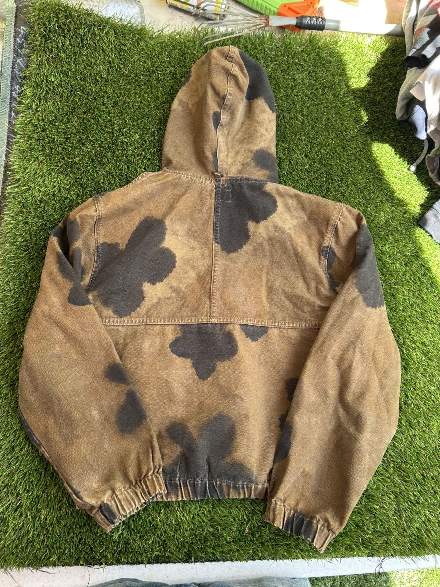 Stussy Stussy Floral Overdye Workwear Zip Hooded Jacket Size US M / EU 48-50 / 2 - 3 Thumbnail